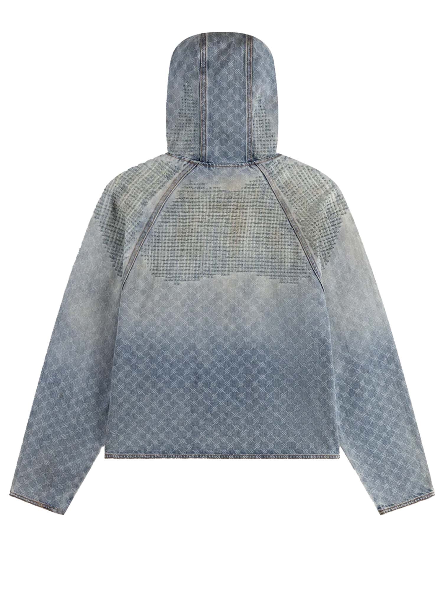 Daily Paper Felpa Destroyed Denim Blu