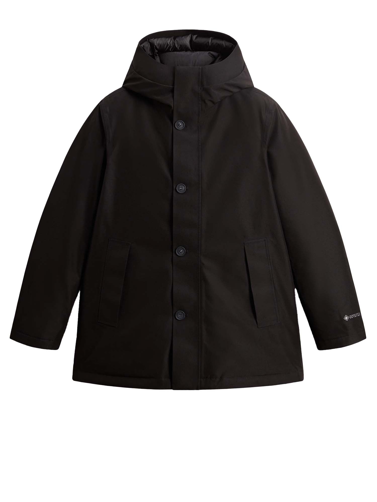 Woolrich Parka impermeabile in tessuto a due strati riciclato GORE-TEX Nero