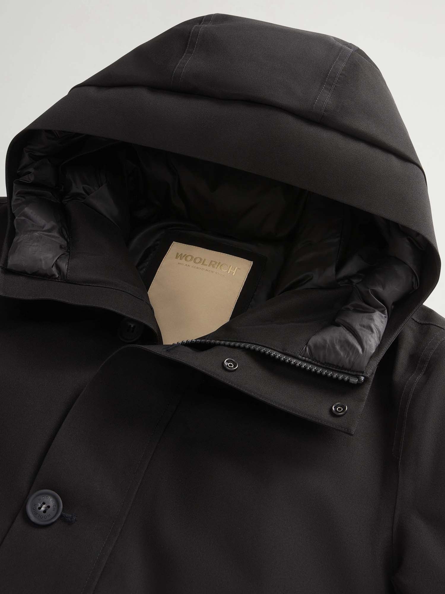 Woolrich Parka impermeabile in tessuto a due strati riciclato GORE-TEX Nero