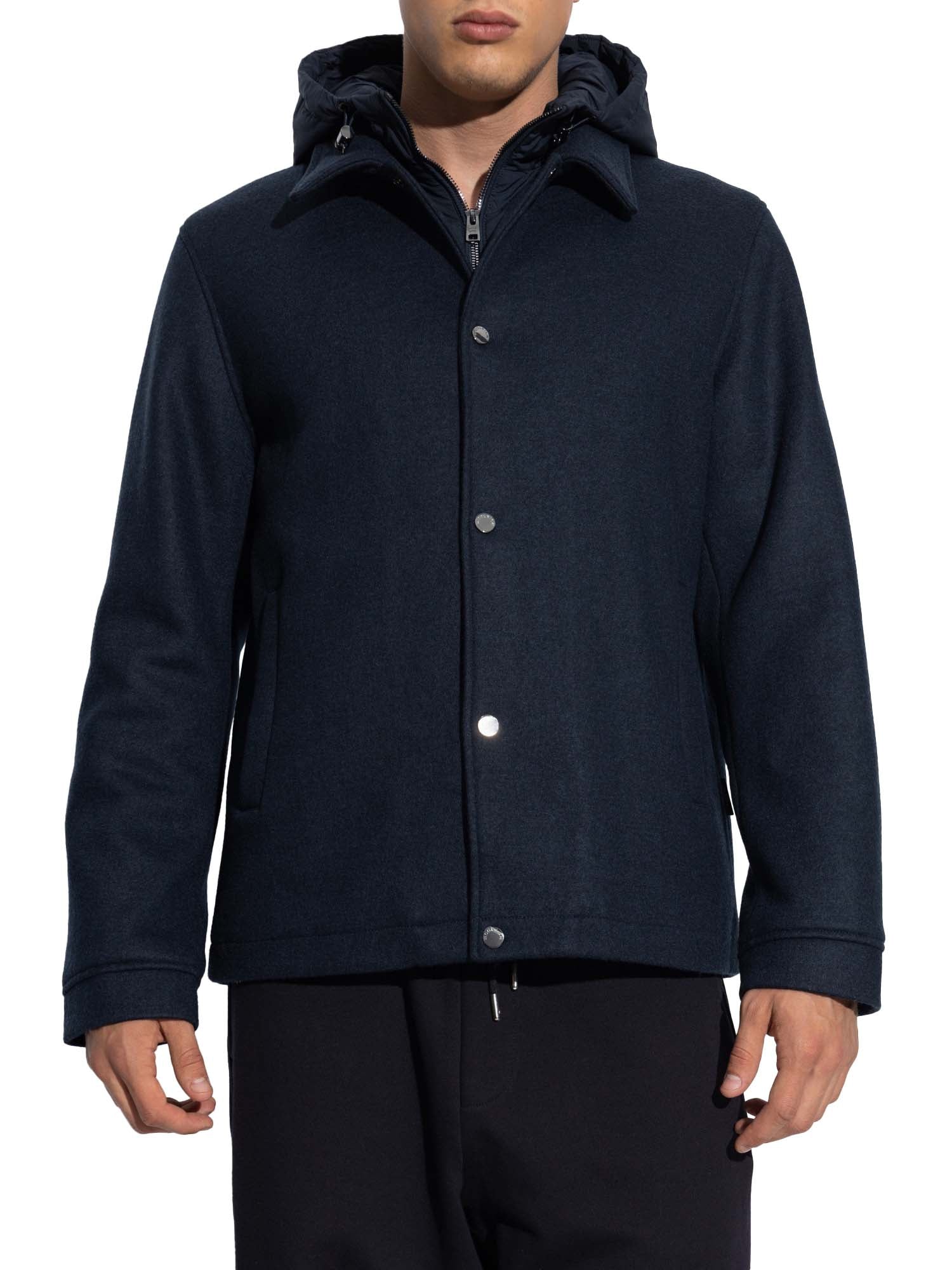 Woolrich Giacca in maglia di Lana Melton Blu