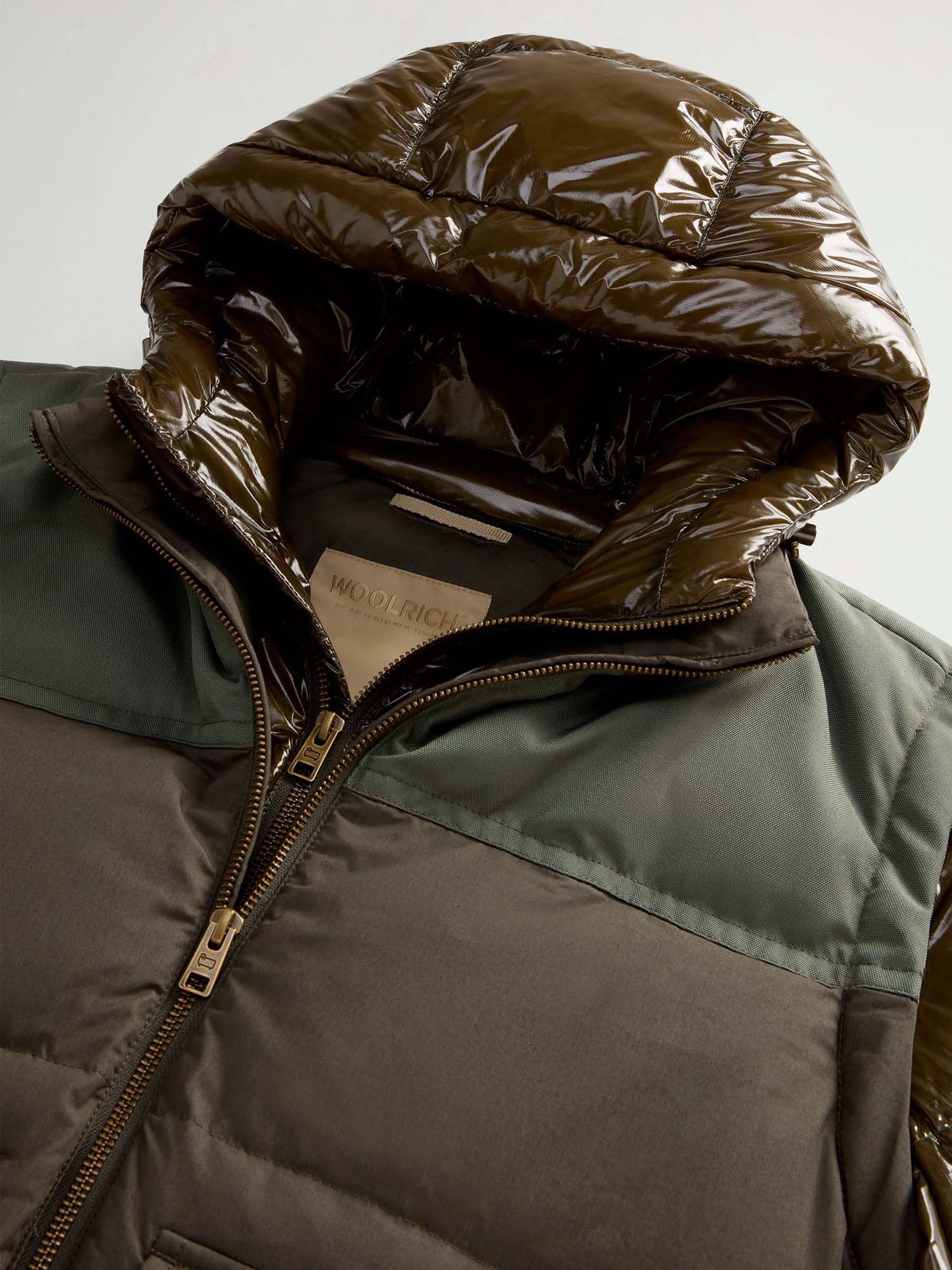Woolrich Piumino ibrido con maniche e cappuccio rimovibili Verde