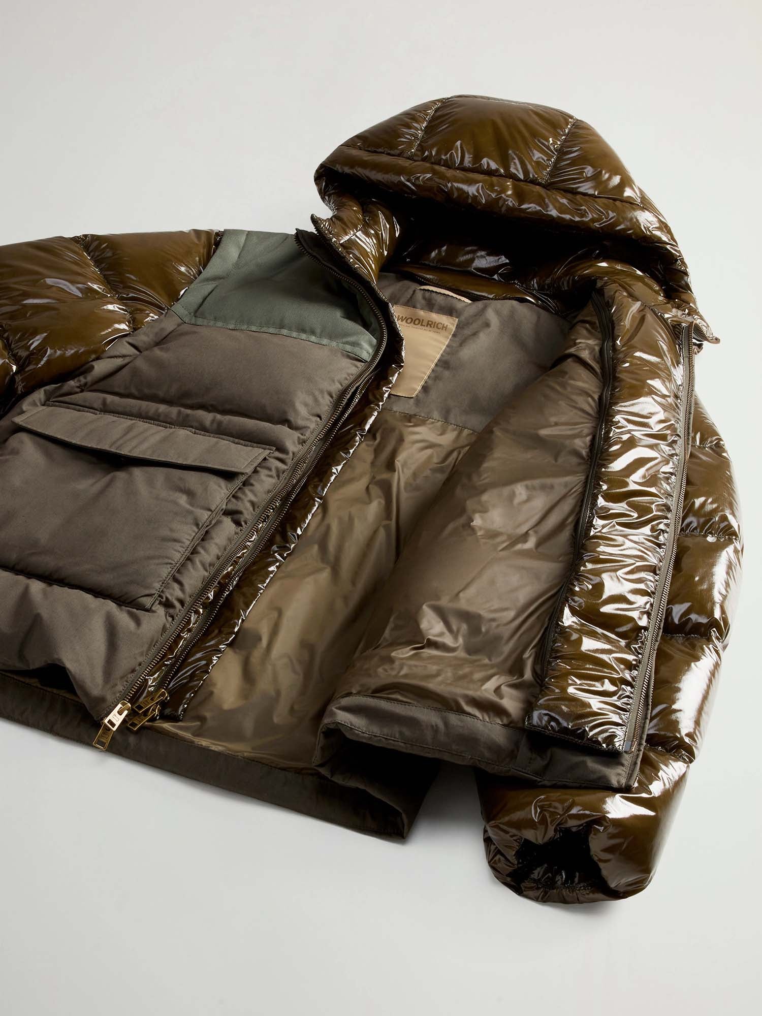 Woolrich Piumino ibrido con maniche e cappuccio rimovibili Verde