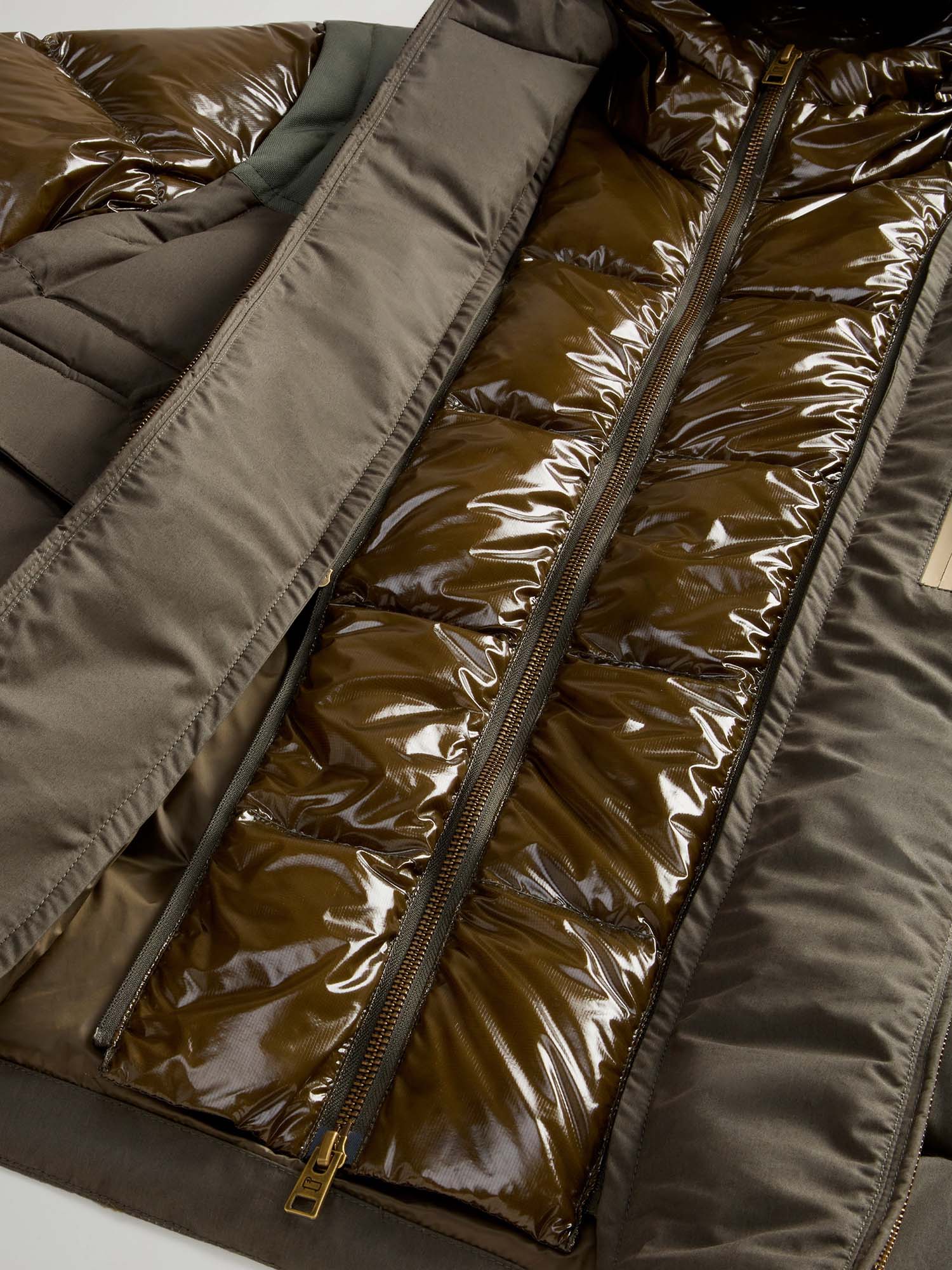 Woolrich Piumino ibrido con maniche e cappuccio rimovibili Verde