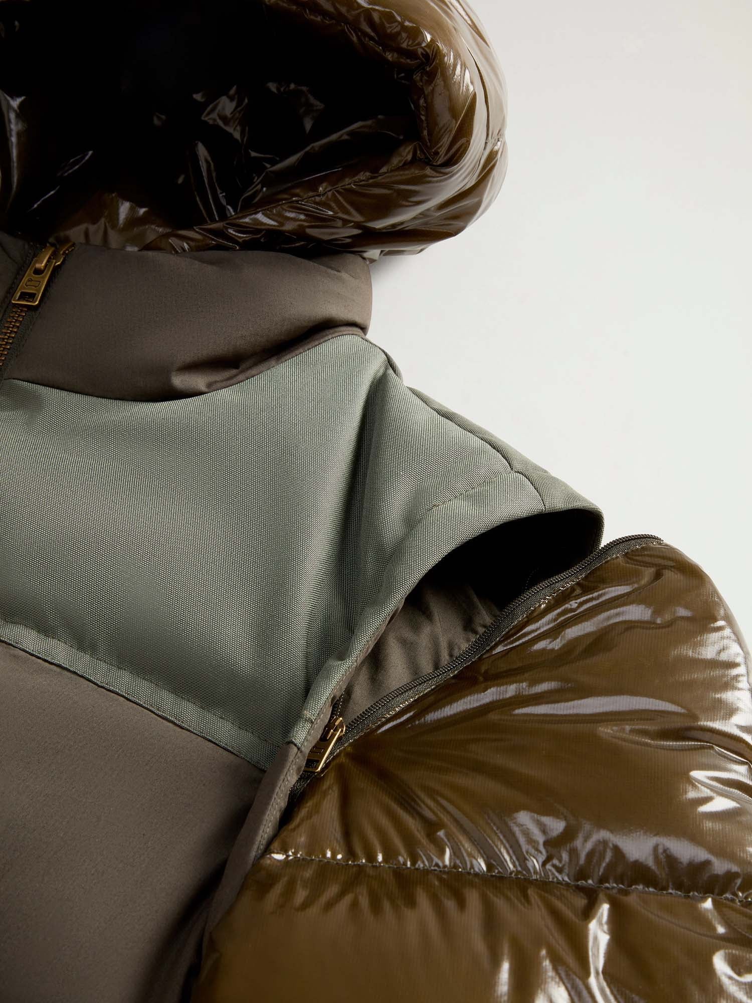 Woolrich Piumino ibrido con maniche e cappuccio rimovibili Verde