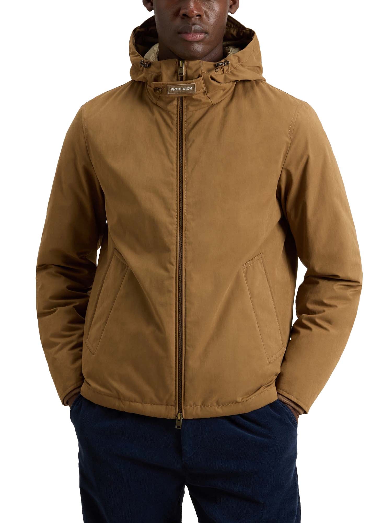 Woolrich Giacca Pacific in Mountain Cloth Marrone