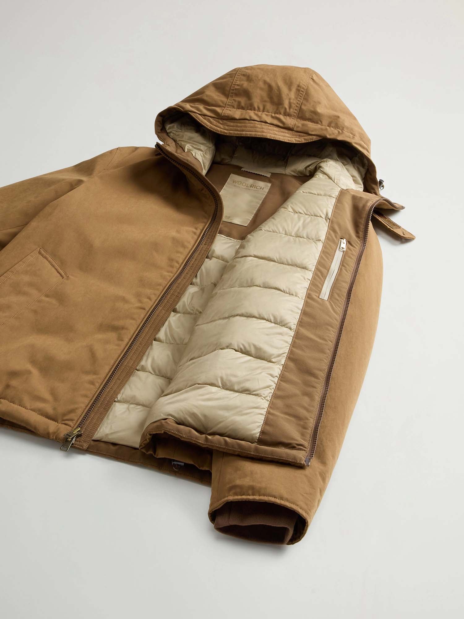 Woolrich Giacca Pacific in Mountain Cloth Marrone
