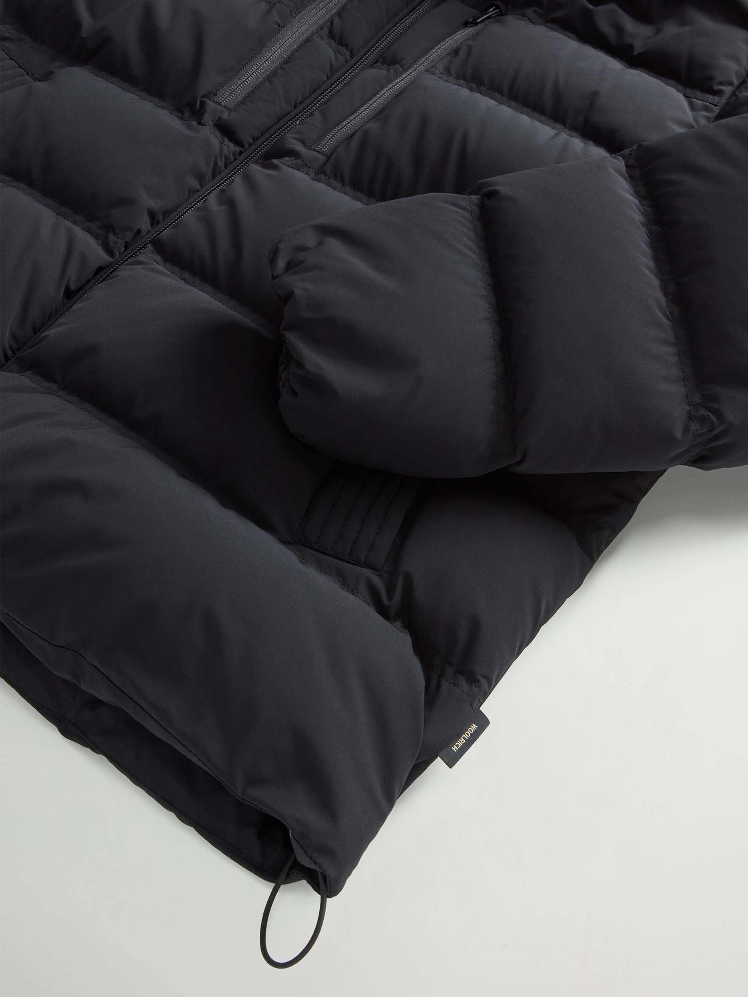 Woolrich Piumino in nylon elasticizzato con finitura opaca Nero