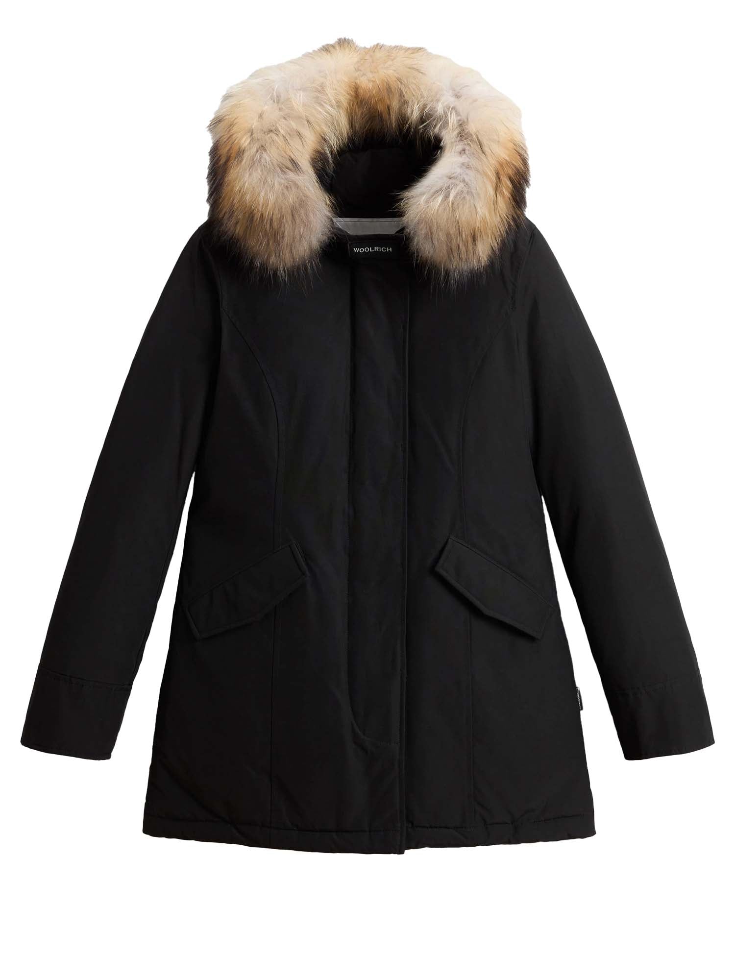 Woolrich Arctic Parka in Ramar Cloth con pelliccia removibile Nero