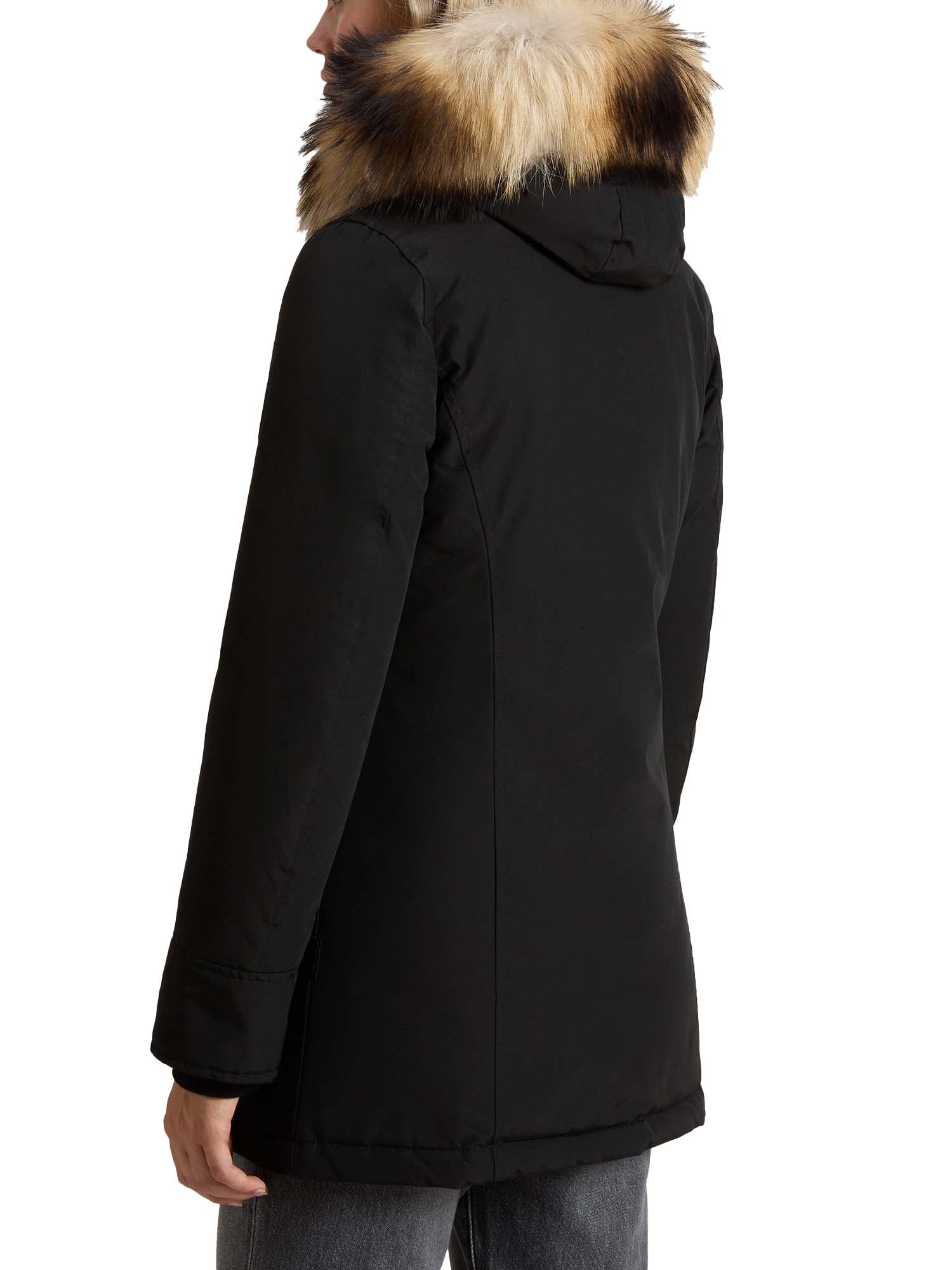 Woolrich Arctic Parka in Ramar Cloth con pelliccia removibile Nero