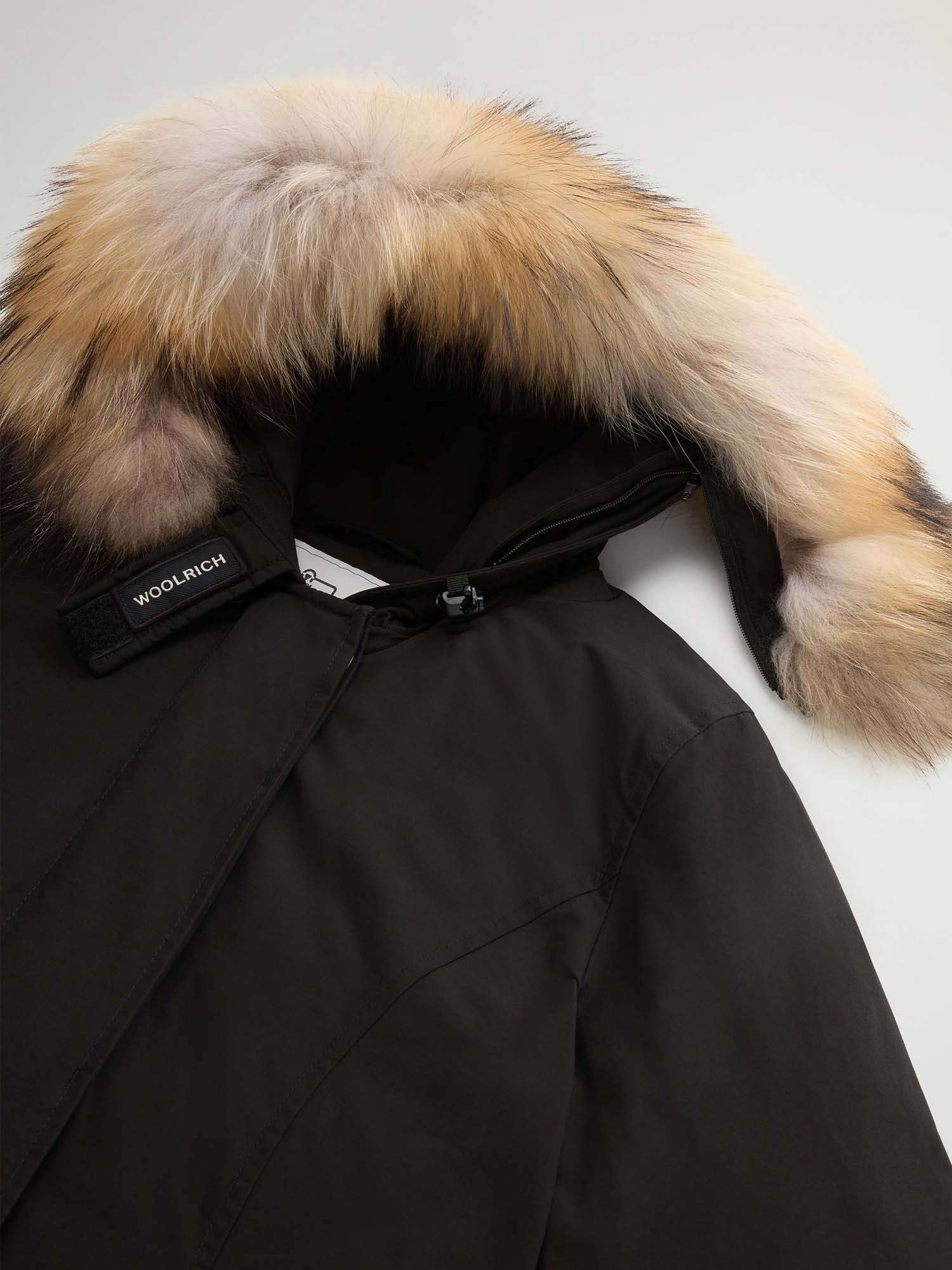 Woolrich Arctic Parka in Ramar Cloth con pelliccia removibile Nero