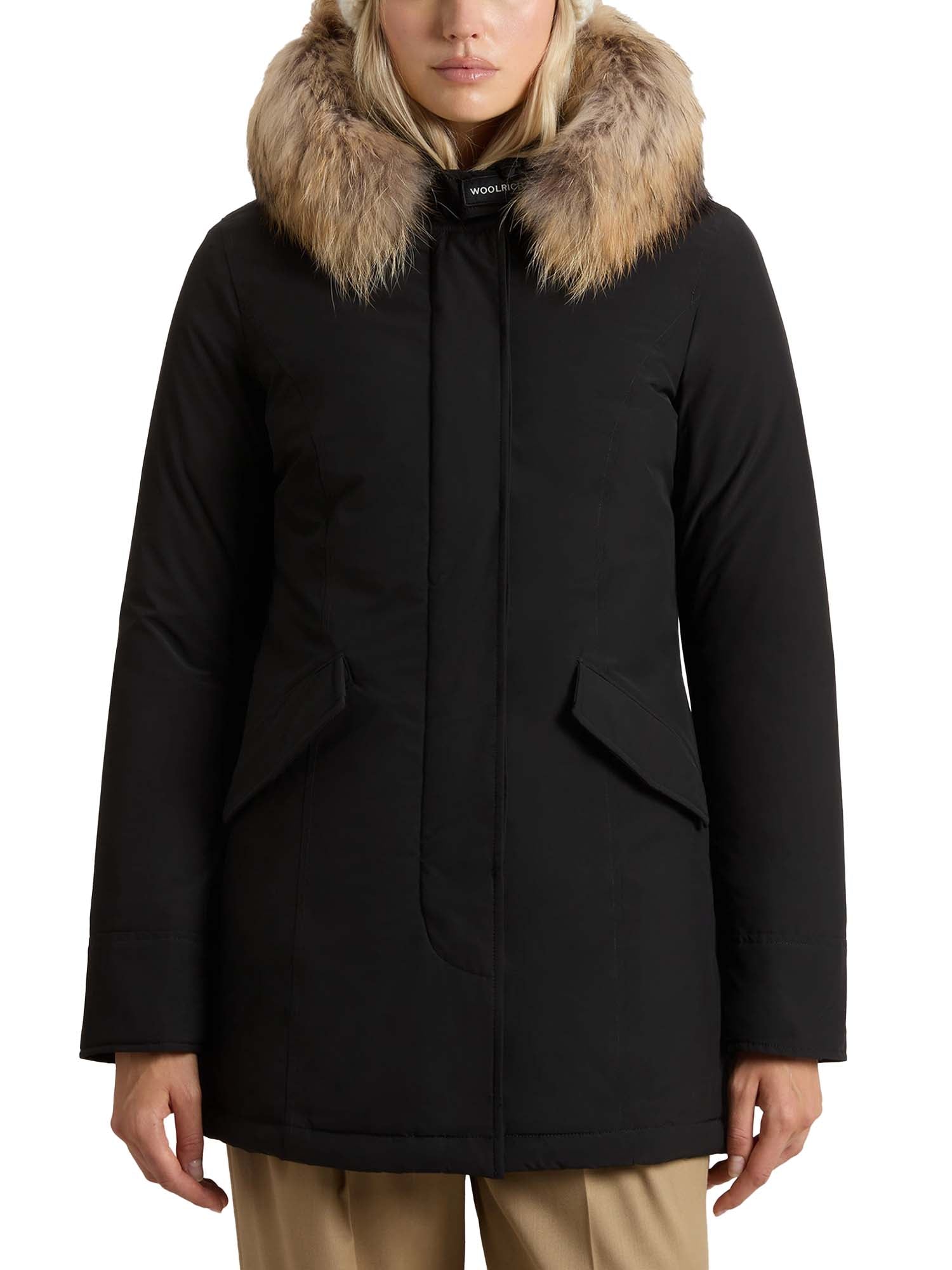 Woolrich Arctic Parka in Urban Touch con pelliccia removibile Nero