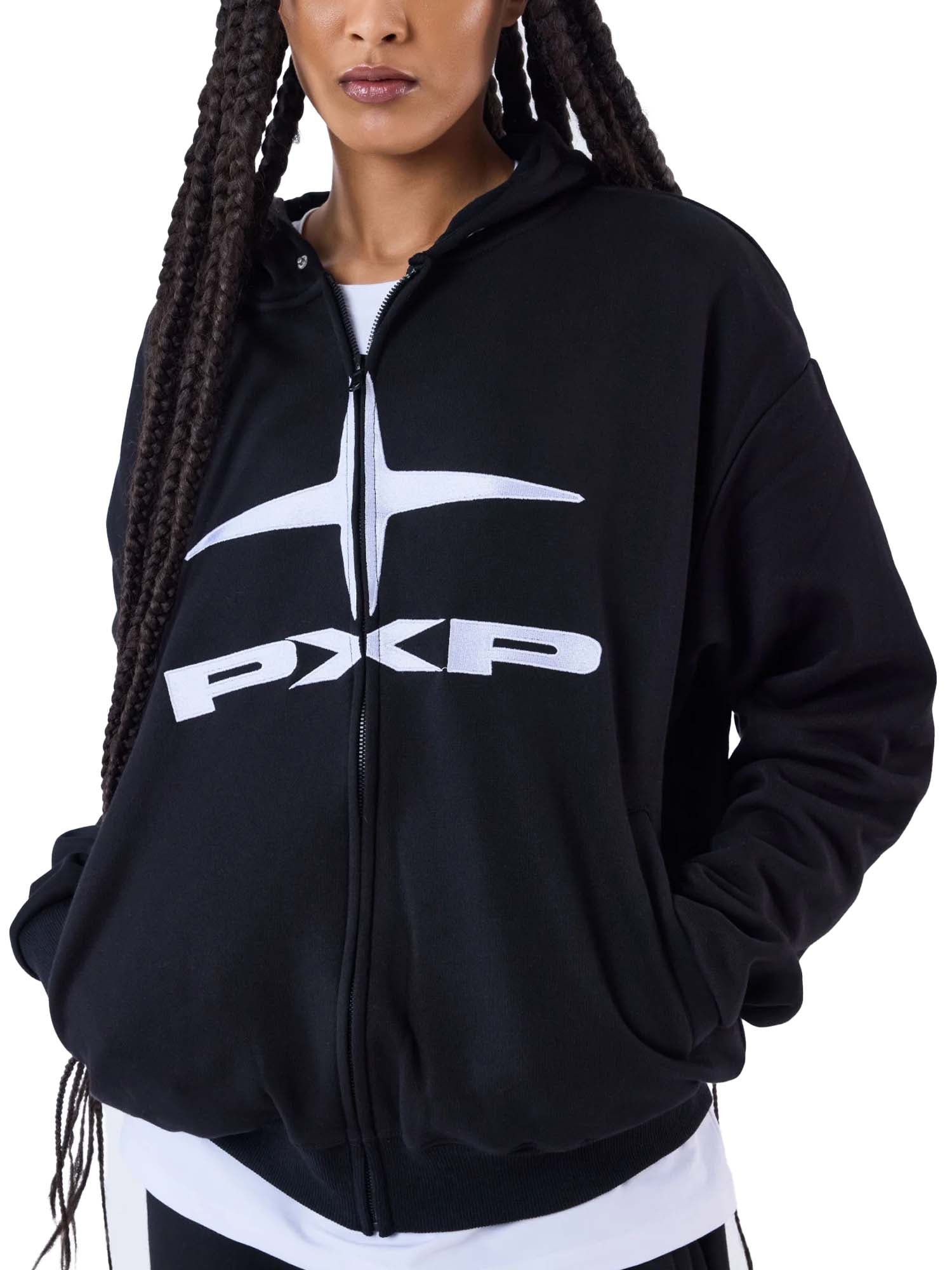 Project X Paris Felpa con cappuccio e zip unisex Essentials Nero