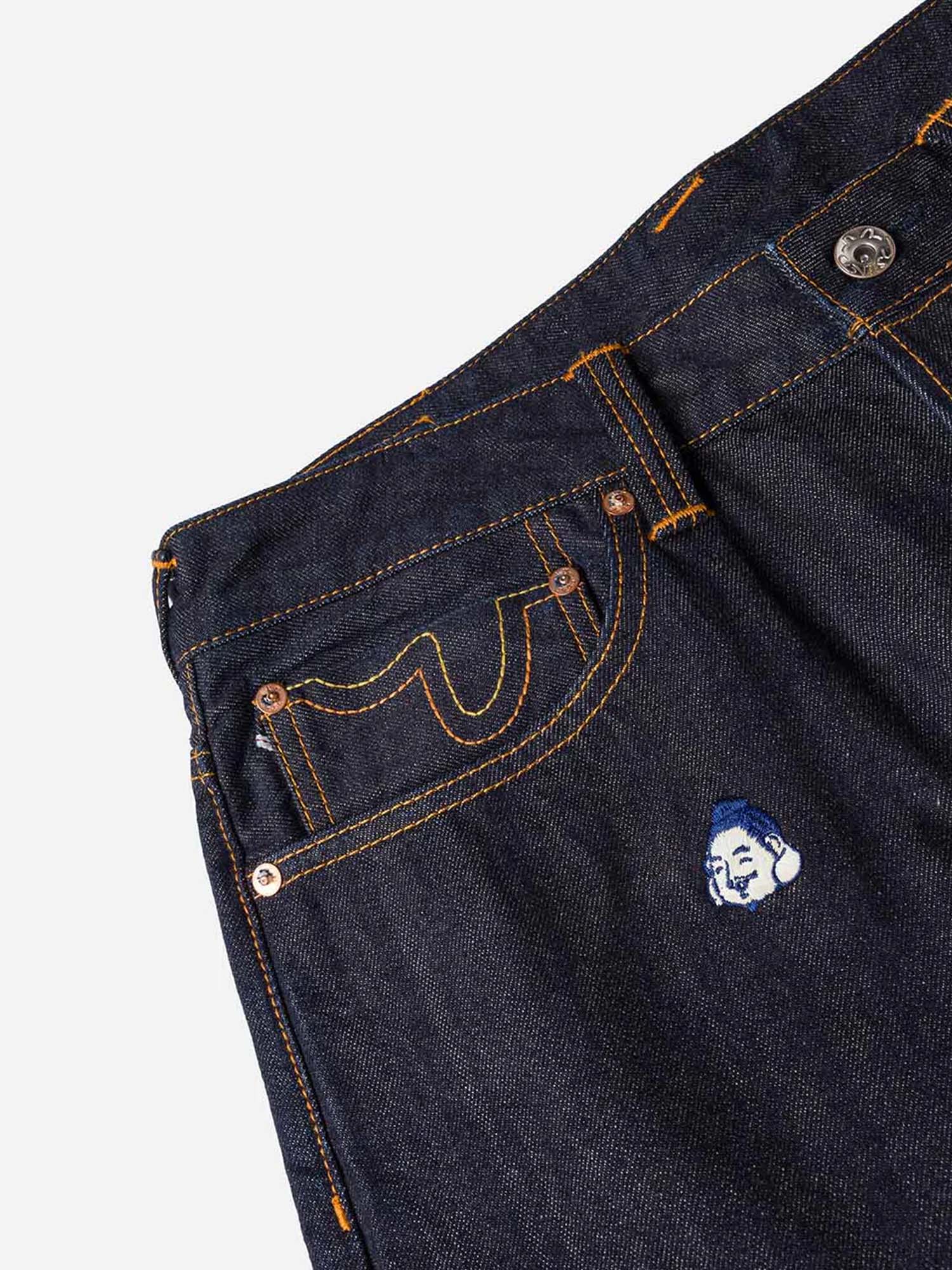 Evisu Jeans Allover Brand Embroidery Regular Fit 2020 Azzurro