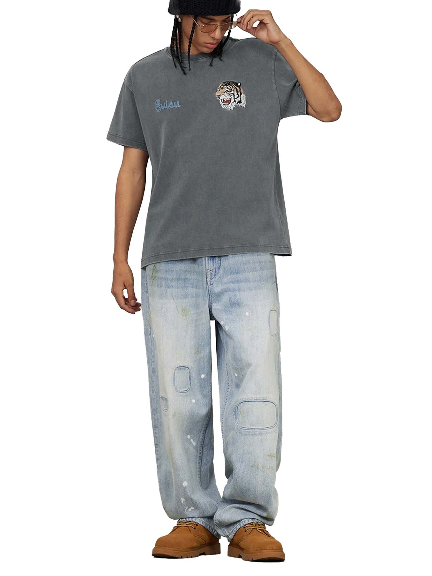 Evisu T-shirt EVISU Archives Print Relax Fit Nero