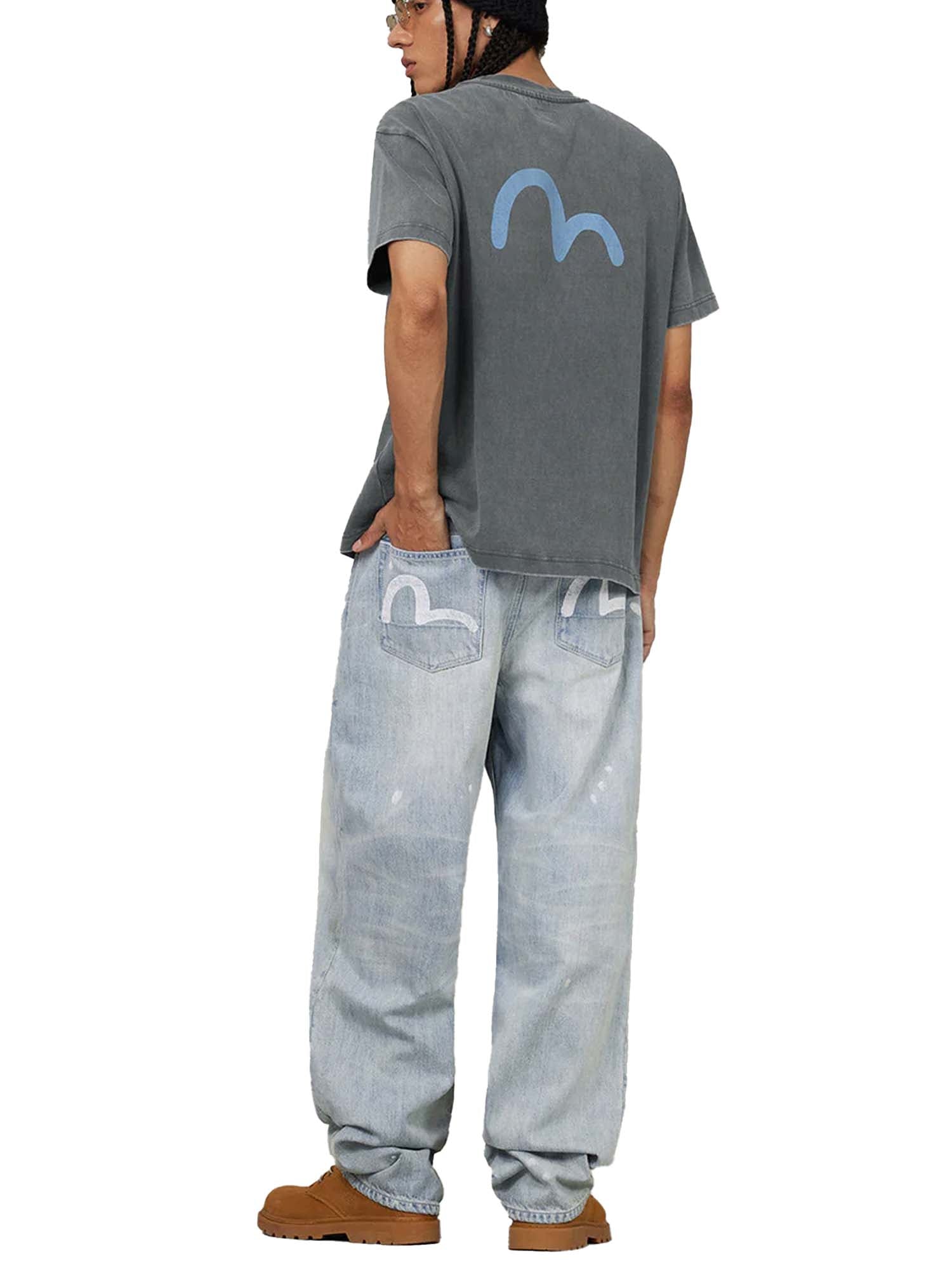 Evisu T-shirt EVISU Archives Print Relax Fit Nero