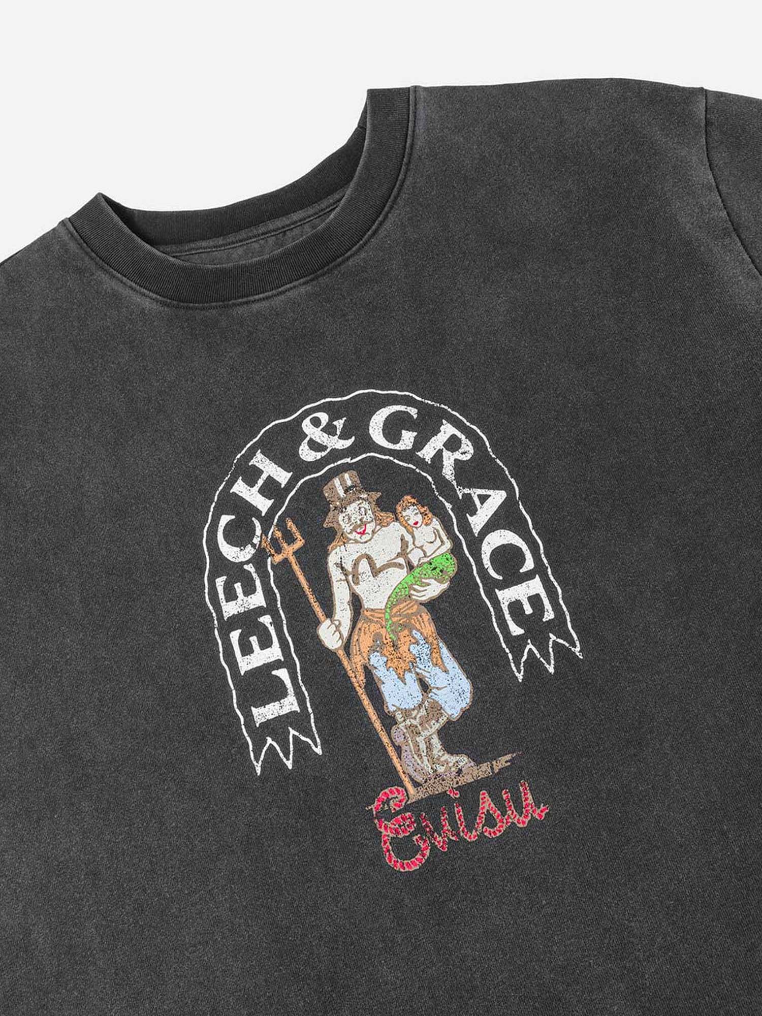 "Evisu T-Shirt American "Ebisu" Print Relax Fit Nero"