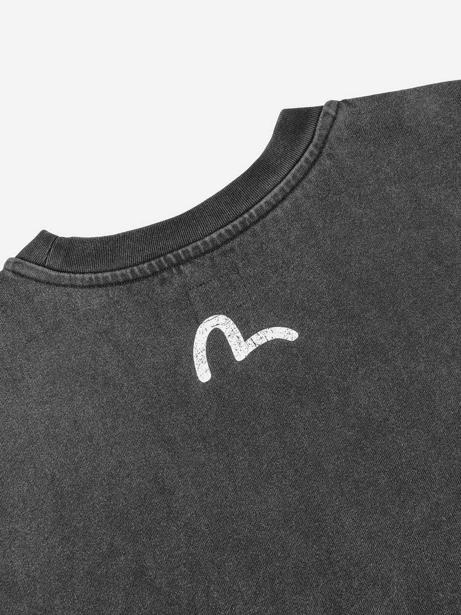 "Evisu T-Shirt American "Ebisu" Print Relax Fit Nero"