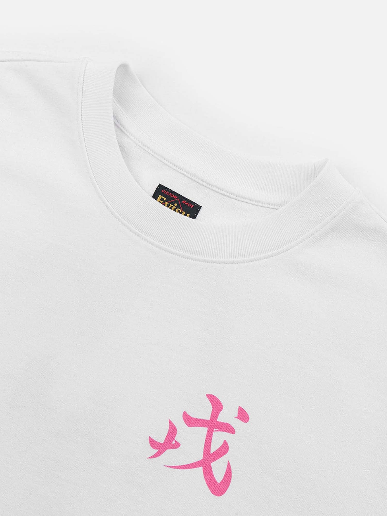 "Evisu T-Shirt Seagull and "Ebisu" Print Relax Fit Bianco"