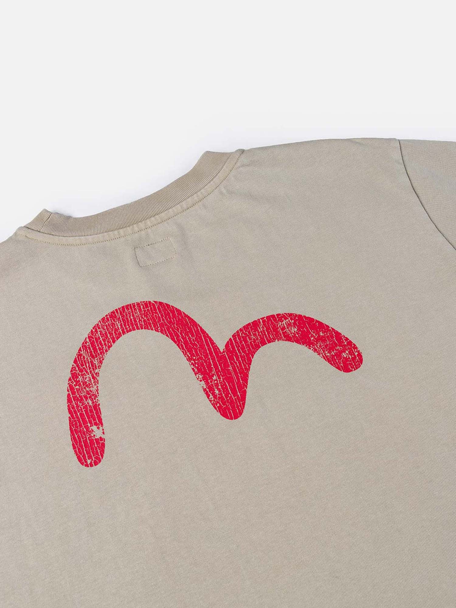 Evisu T-Shirt Seagull Print Relax Fit Bianco