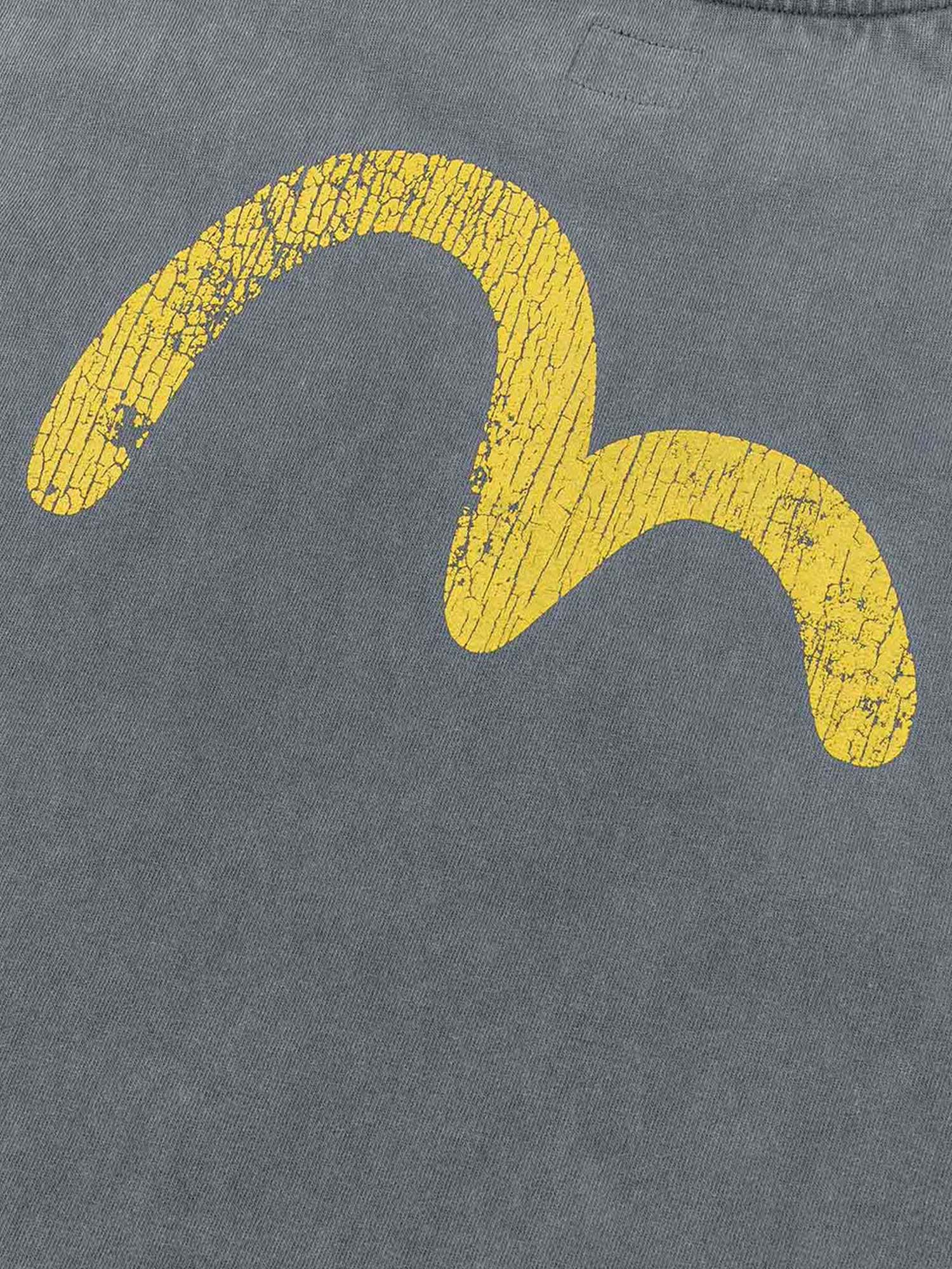 Evisu T-Shirt Seagull Print Relax Fit Nero