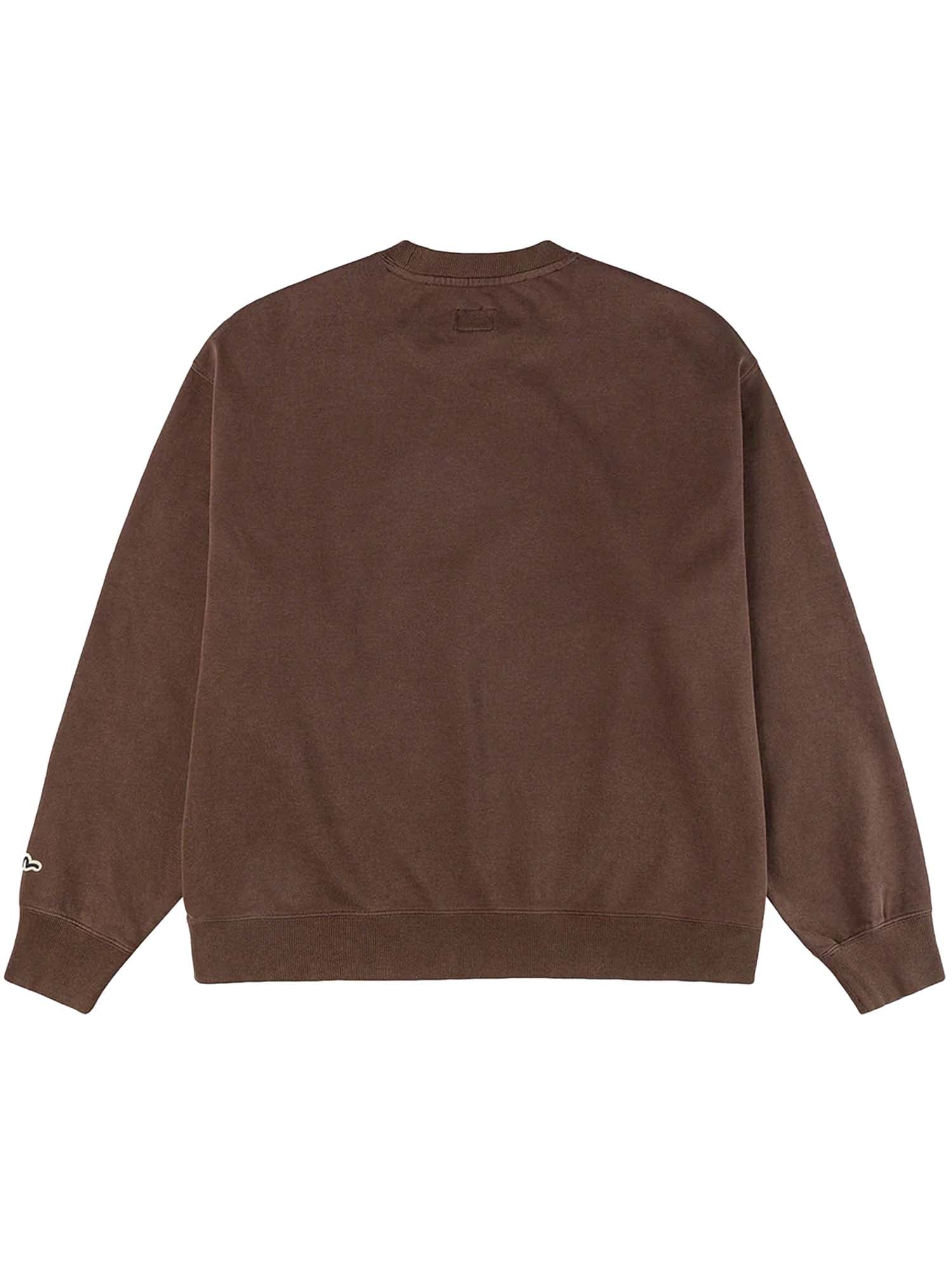 Evisu Felpa Bowling Workwear Print Relax Fit Marrone