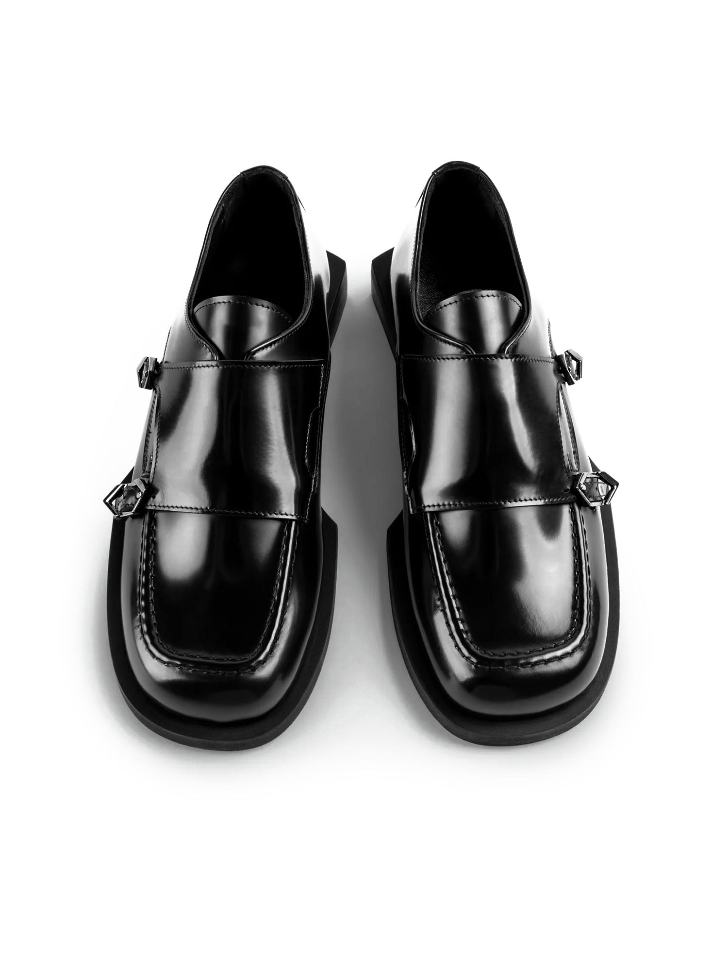 Poeve Blaze Scarpe Monk Strap Donna Nero