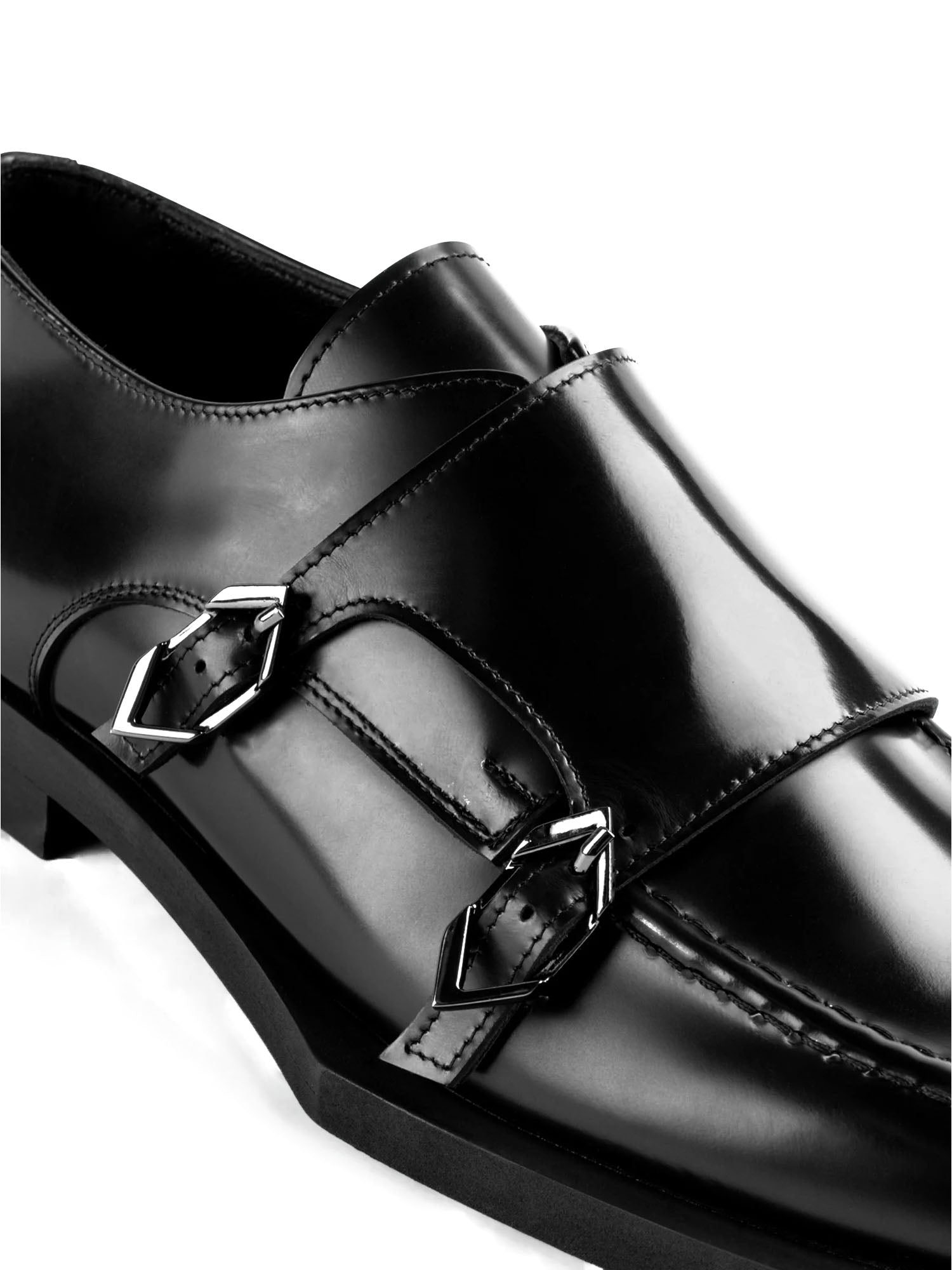 Poeve Blaze Scarpe Monk Strap Donna Nero
