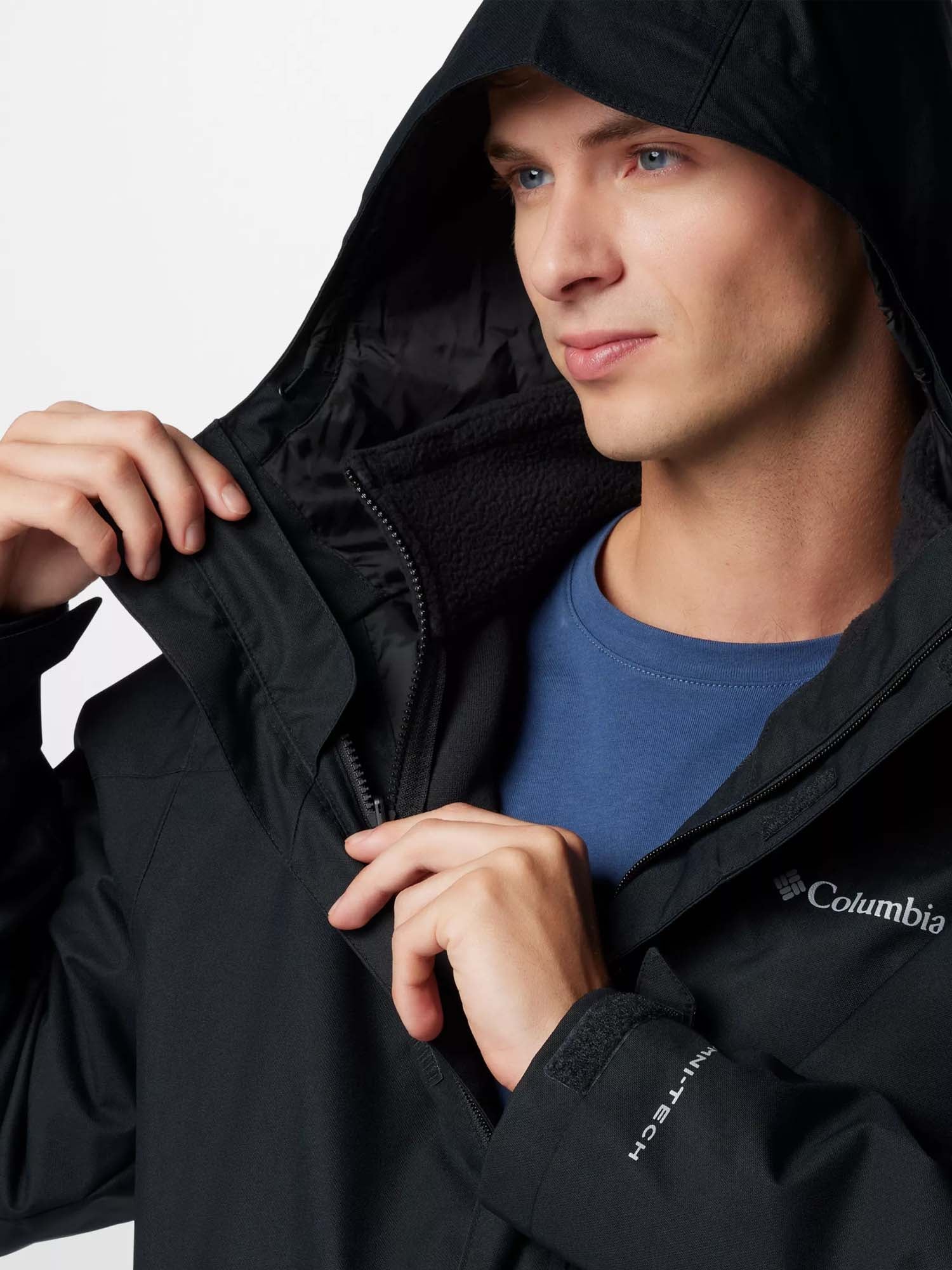 Columbia Giacca impermeabile con cappuccio 3 in 1 Hikebound™ II da uomo Nero