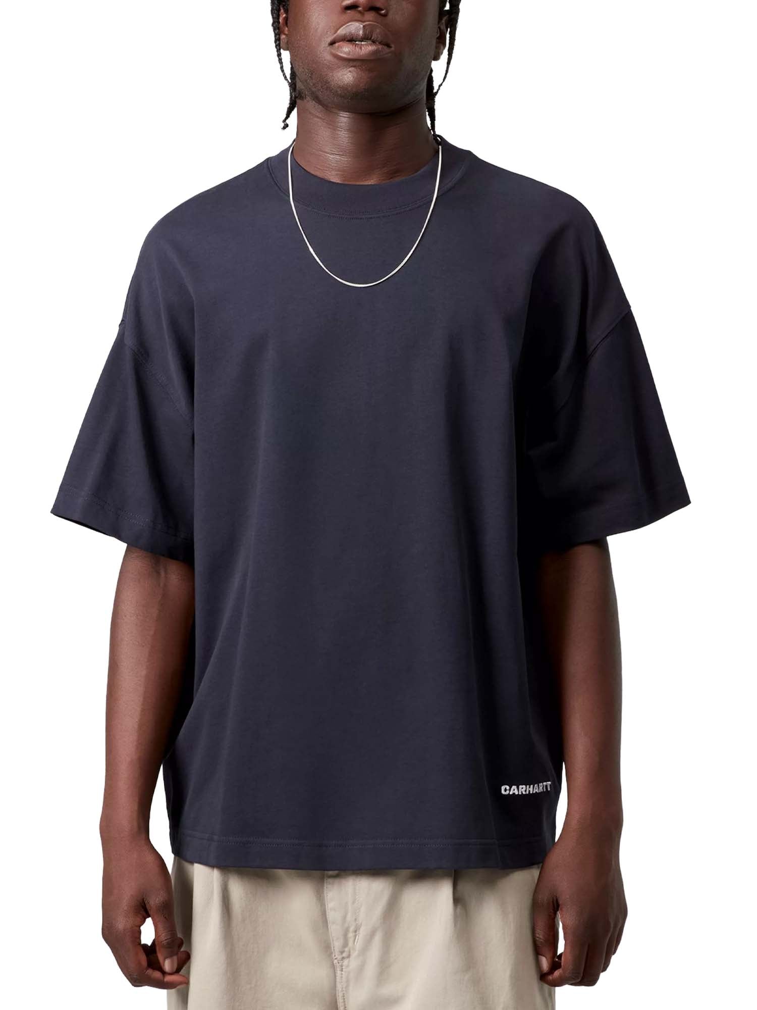 Carhartt Wip S/S Link Script T-Shirt Blu