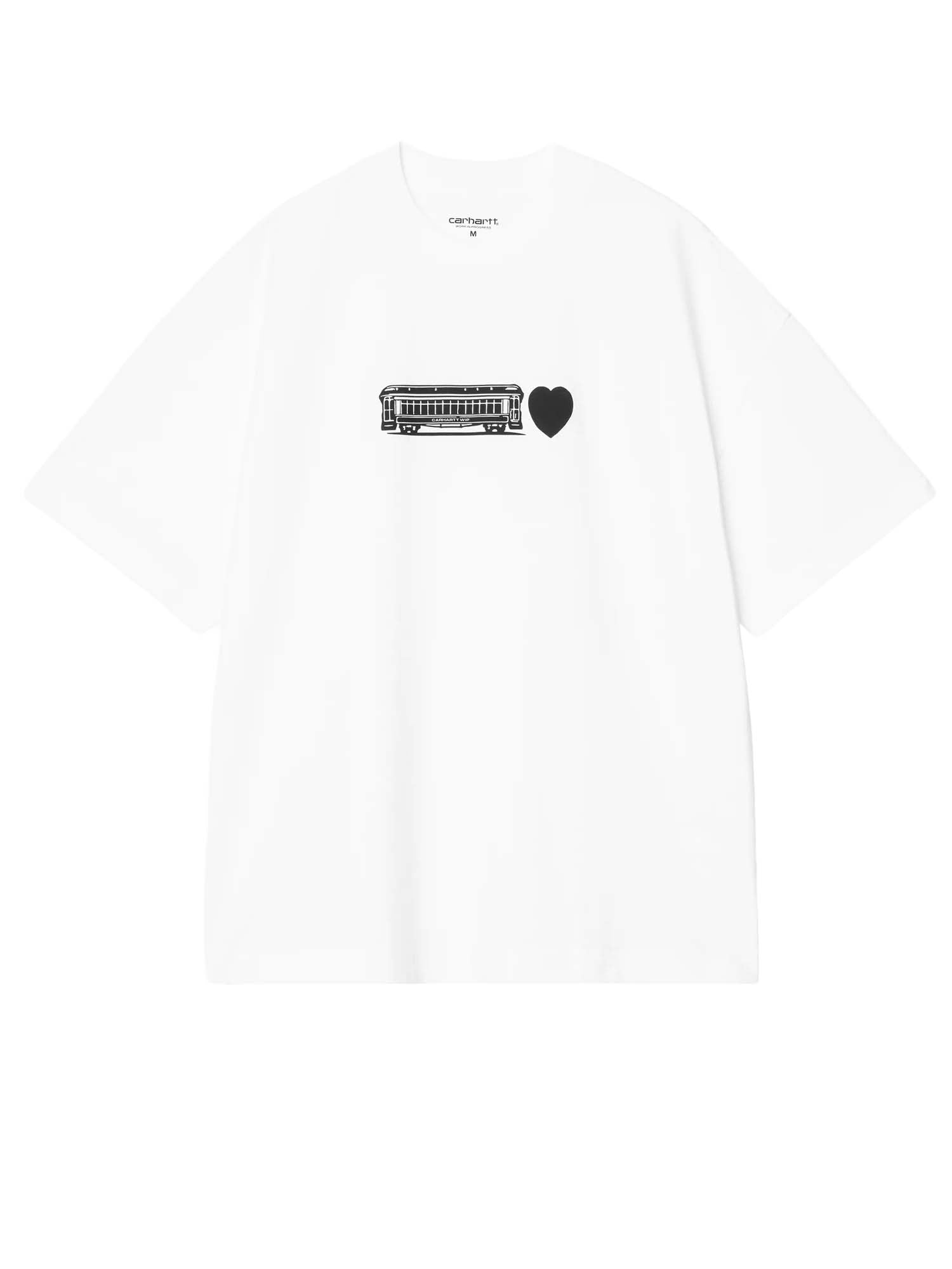 Carhartt Wip S/S Deconstructed Label T-Shirt Bianco