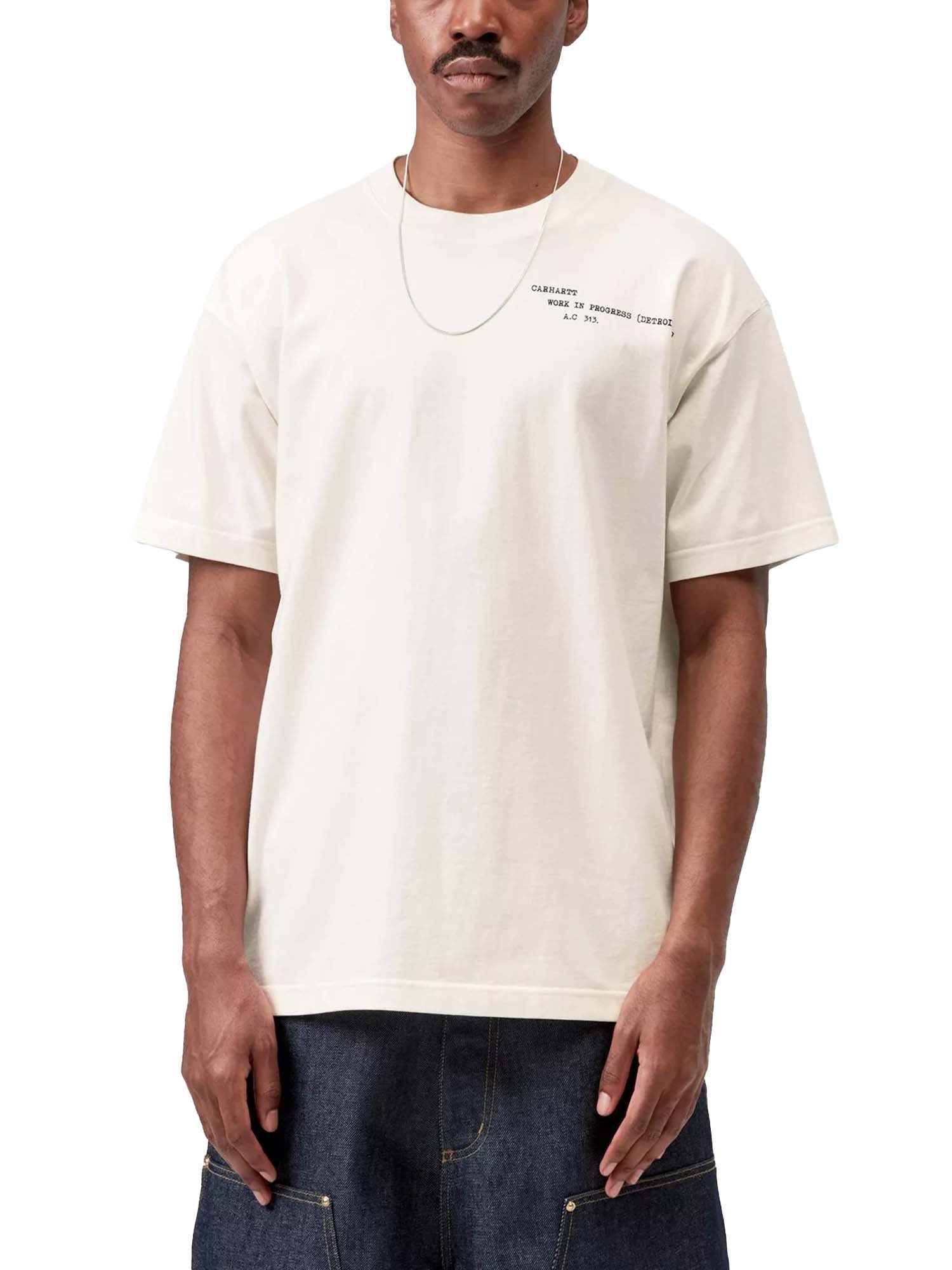 Carhartt Wip S/S Punched T-Shirt Bianco