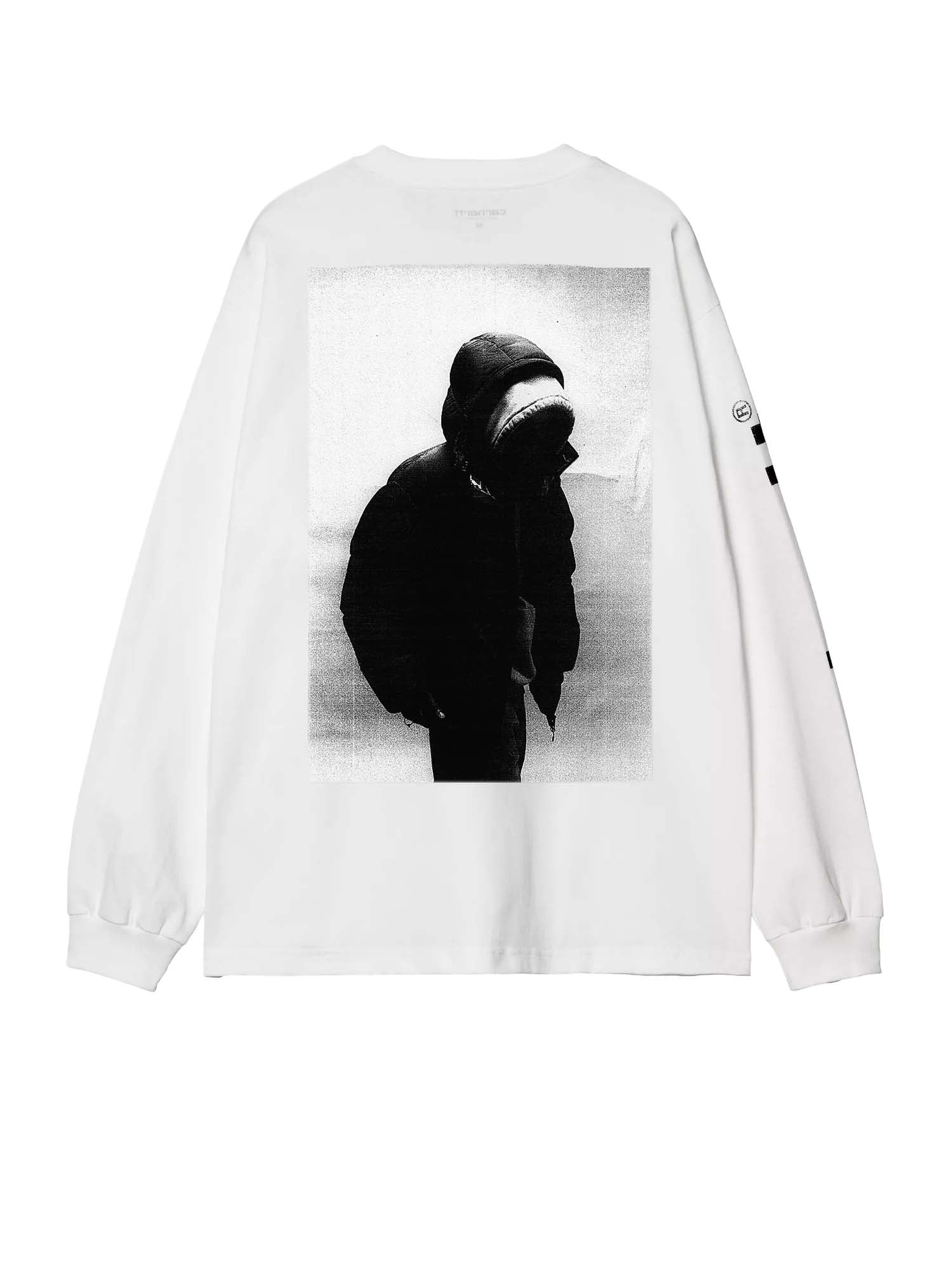 Carhartt Wip L/S Archive Script T-Shirt Bianco