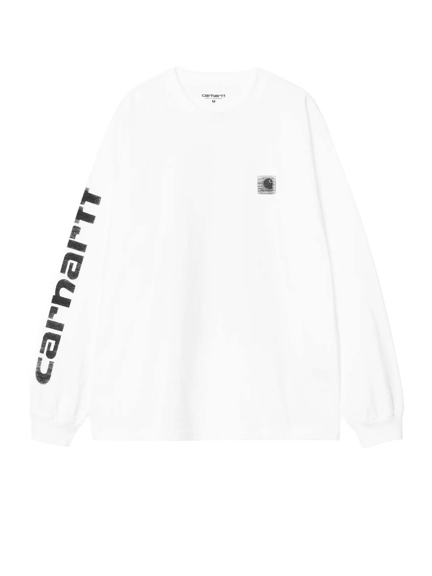 Carhartt Wip L/S Archive Script T-Shirt Bianco