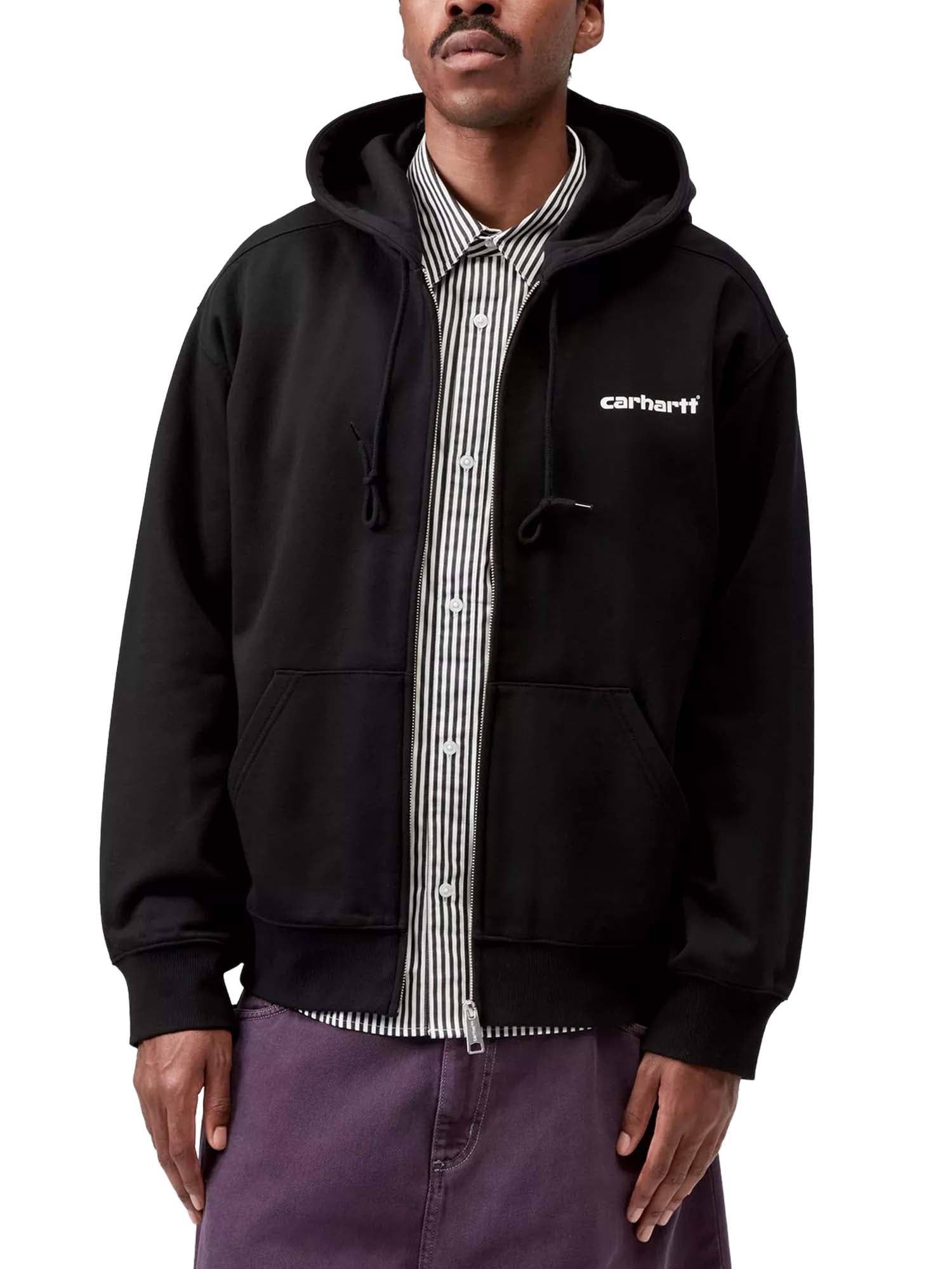 Carhartt Wip Hooded Archive Lines Jacket Nero