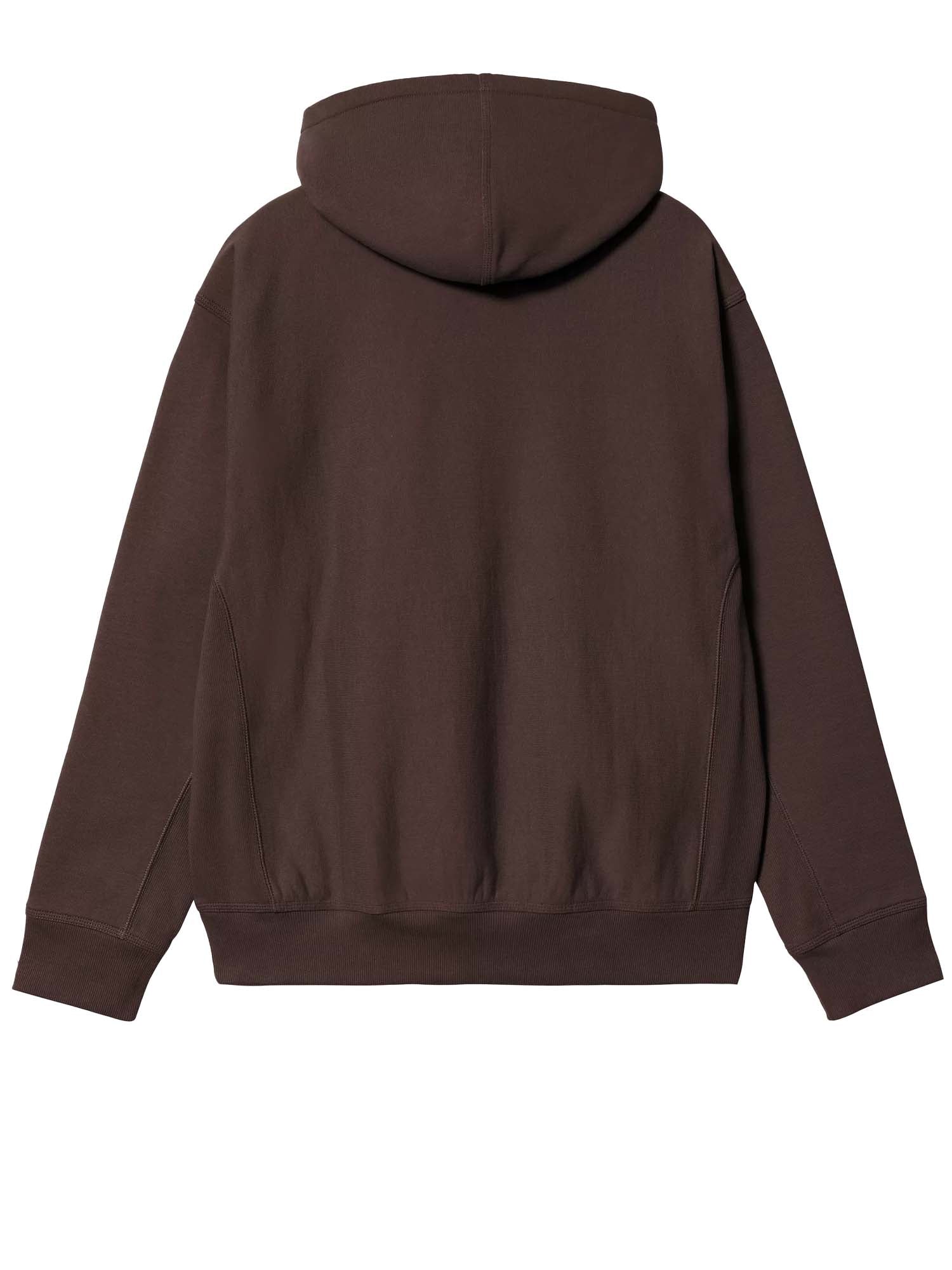 Carhartt Wip Hooded American Script Sweatshirt Marrone