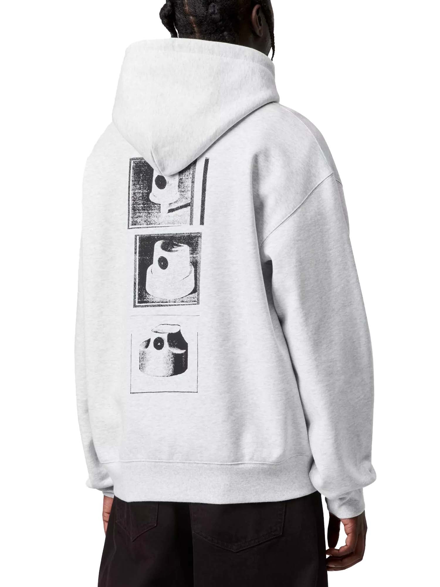 Carhartt Wip Hooded Caps Sweatshirt Grigio