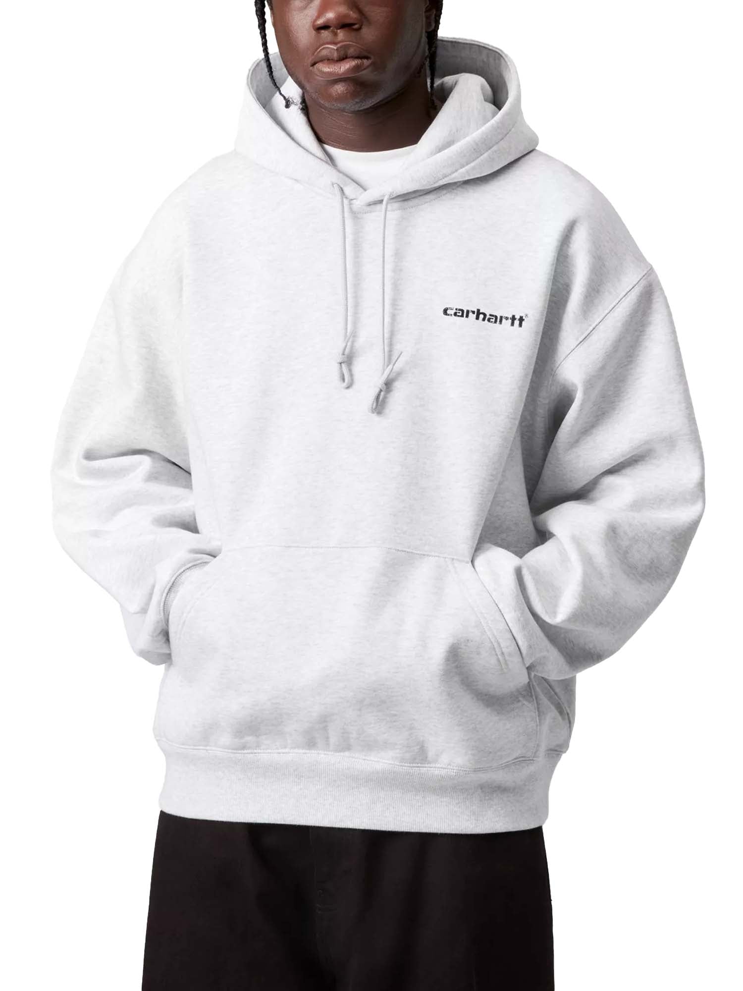 Carhartt Wip Hooded Caps Sweatshirt Grigio