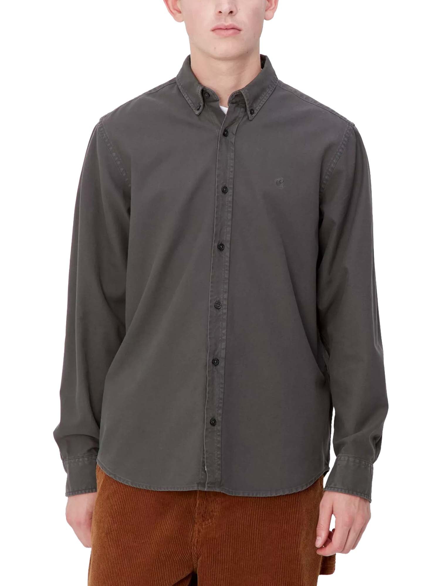 Carhartt Wip L/S Bolton Shirt Grigio