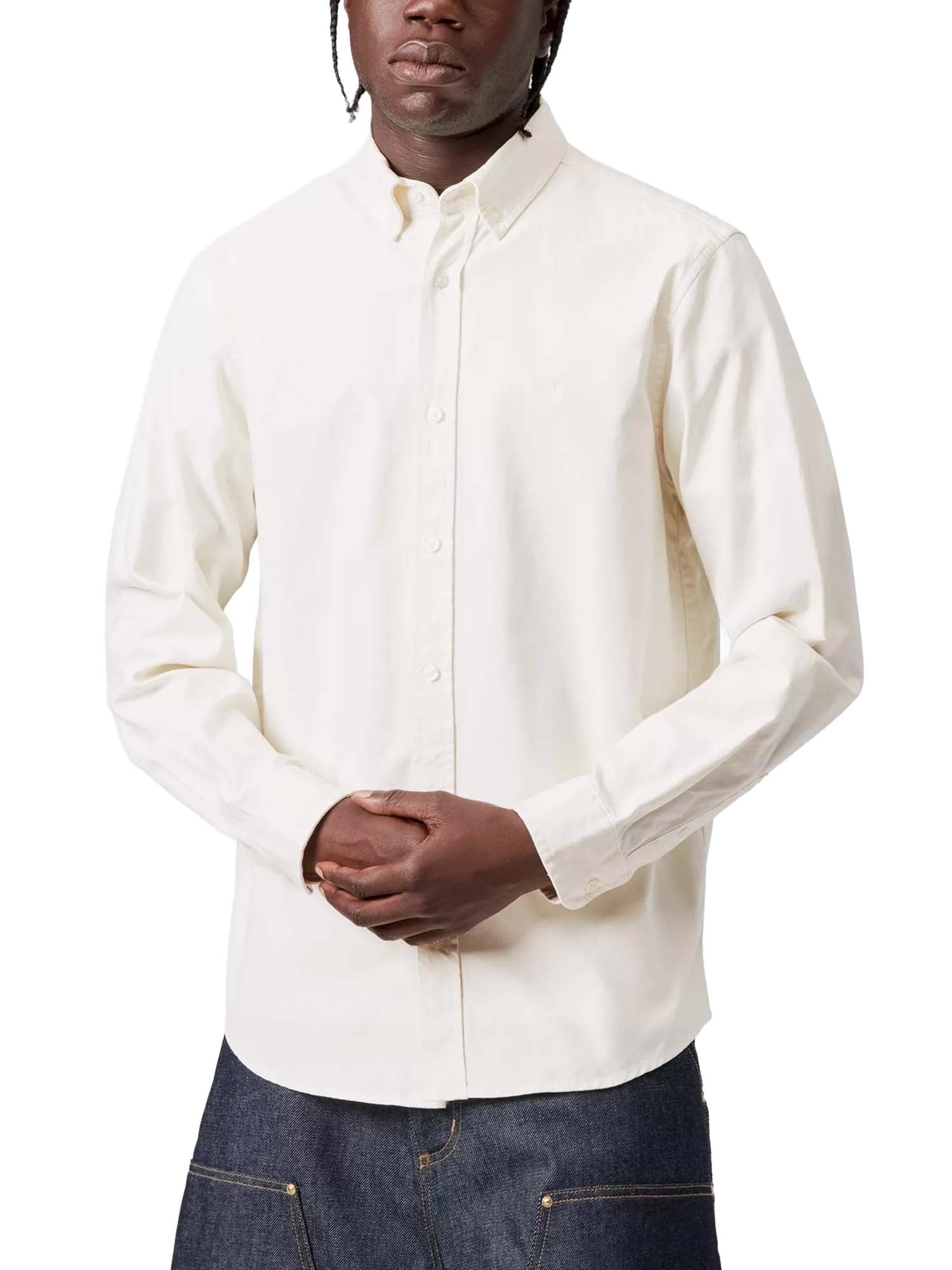 Carhartt Wip L/S Bolton Shirt Bianco