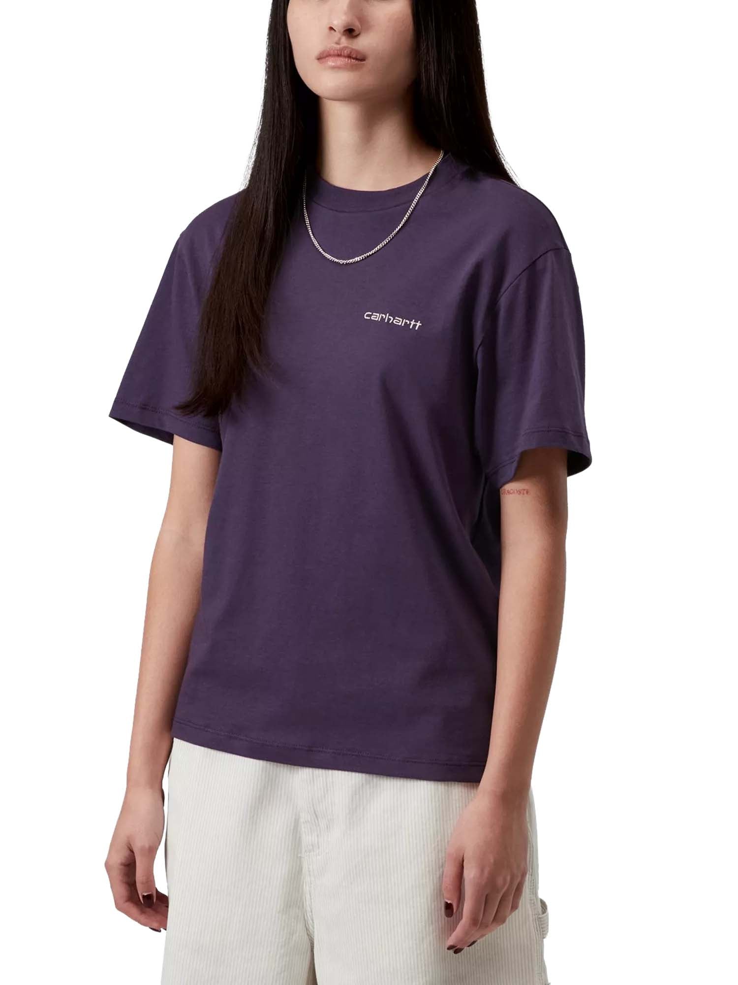 Carhartt Wip W' S/S Script Embroidery T-Shirt Viola