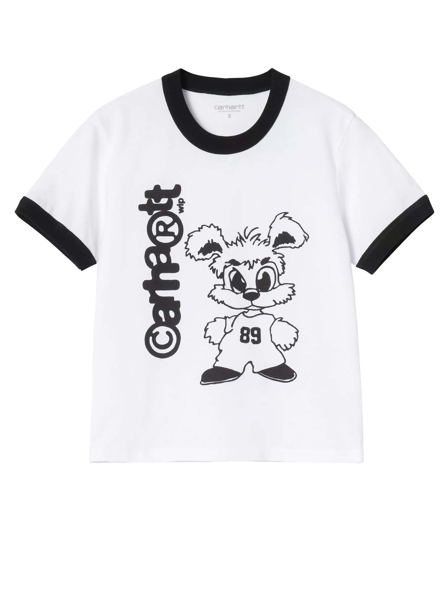 Carhartt Wip W' S/S IP Ringer T-Shirt Bianco