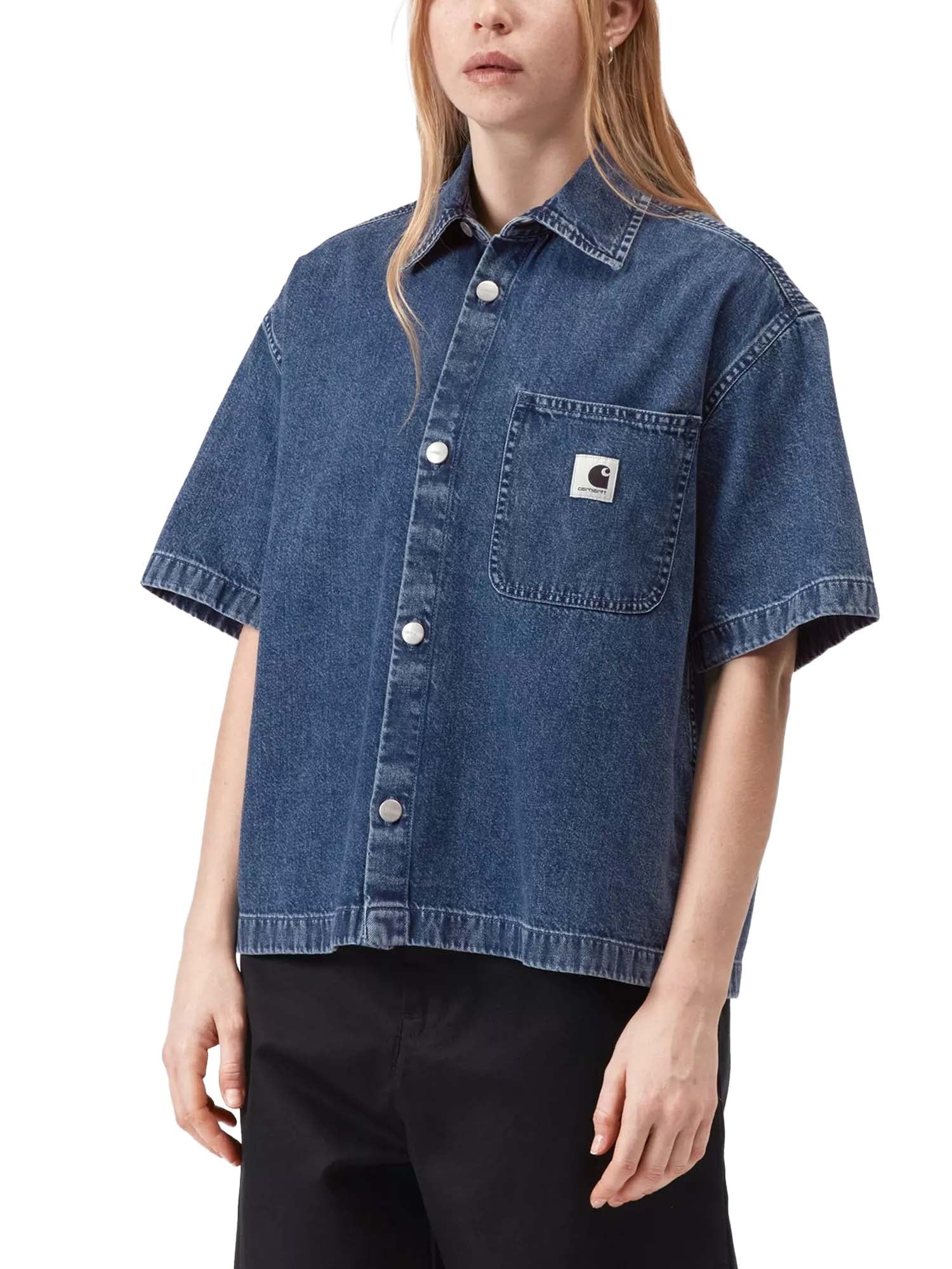 Carhartt Wip W' S/S Lovilia Shirt Blu