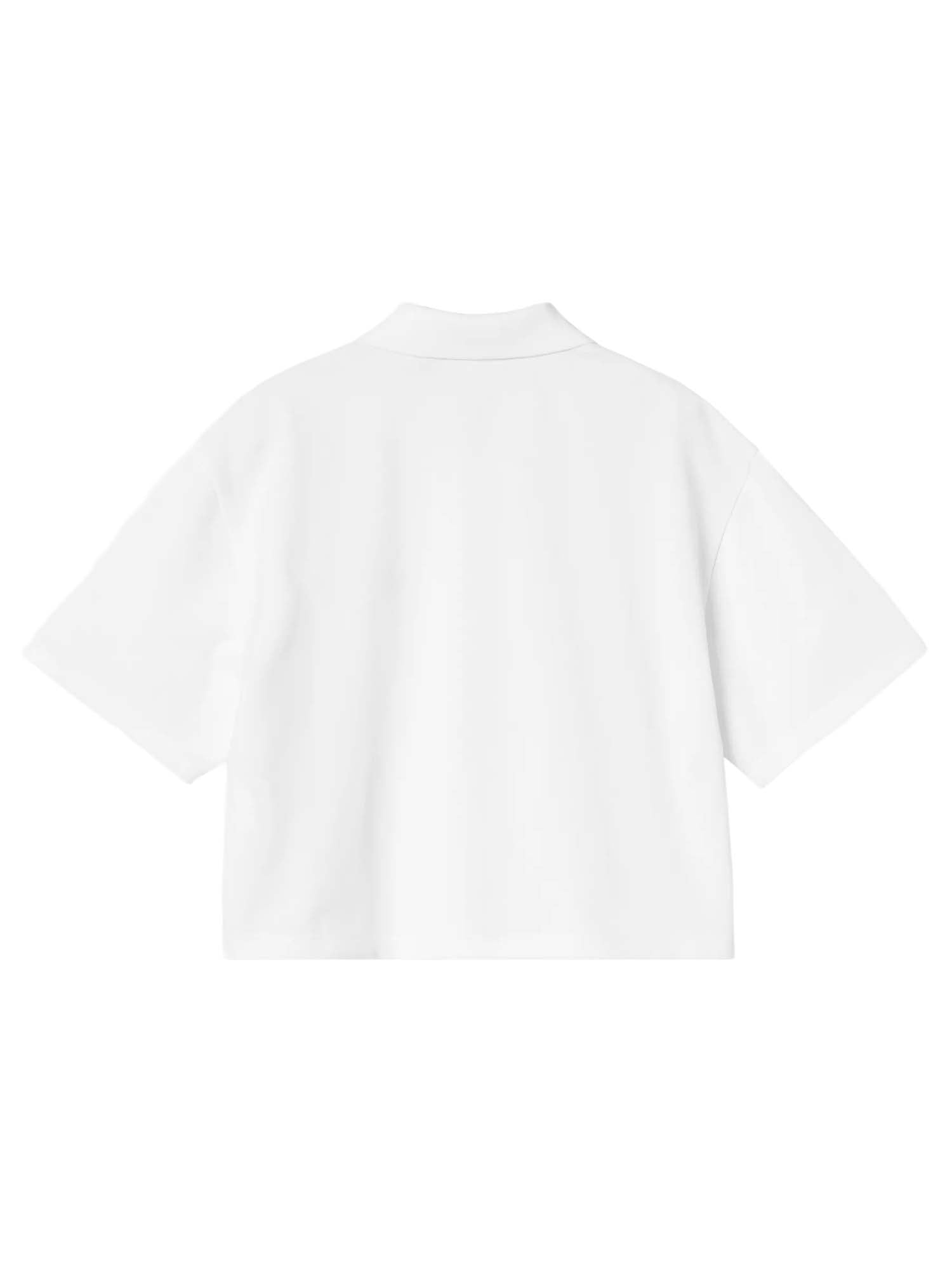 Carhartt Wip W' S/S Carhartt Script Polo T-Shirt Bianco