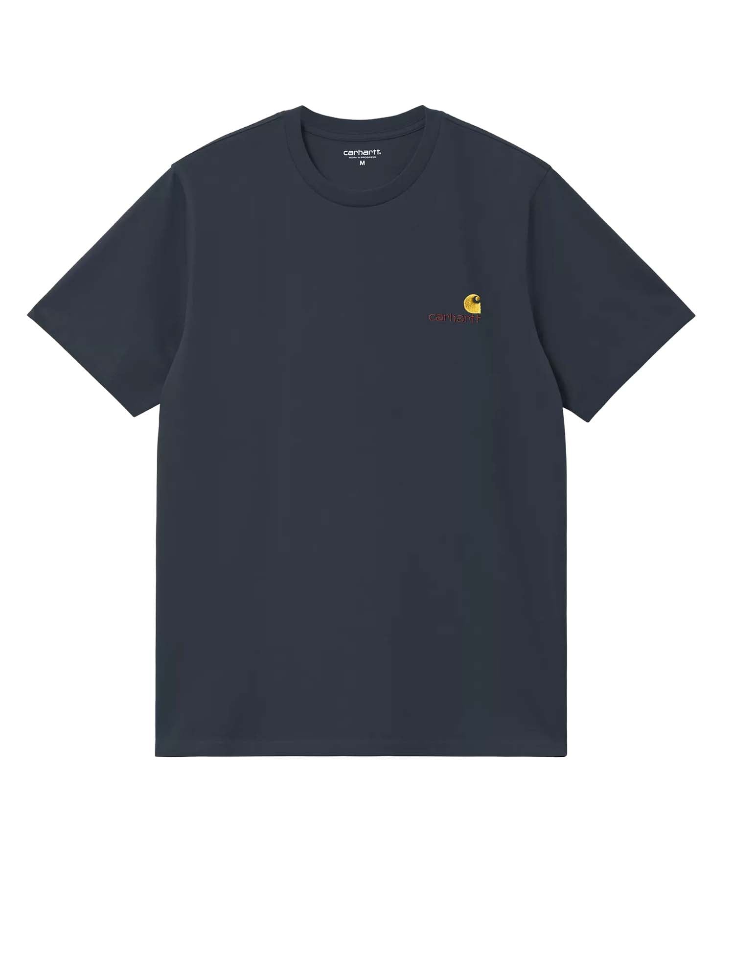Carhartt Wip S/S American Script T-Shirt Blu