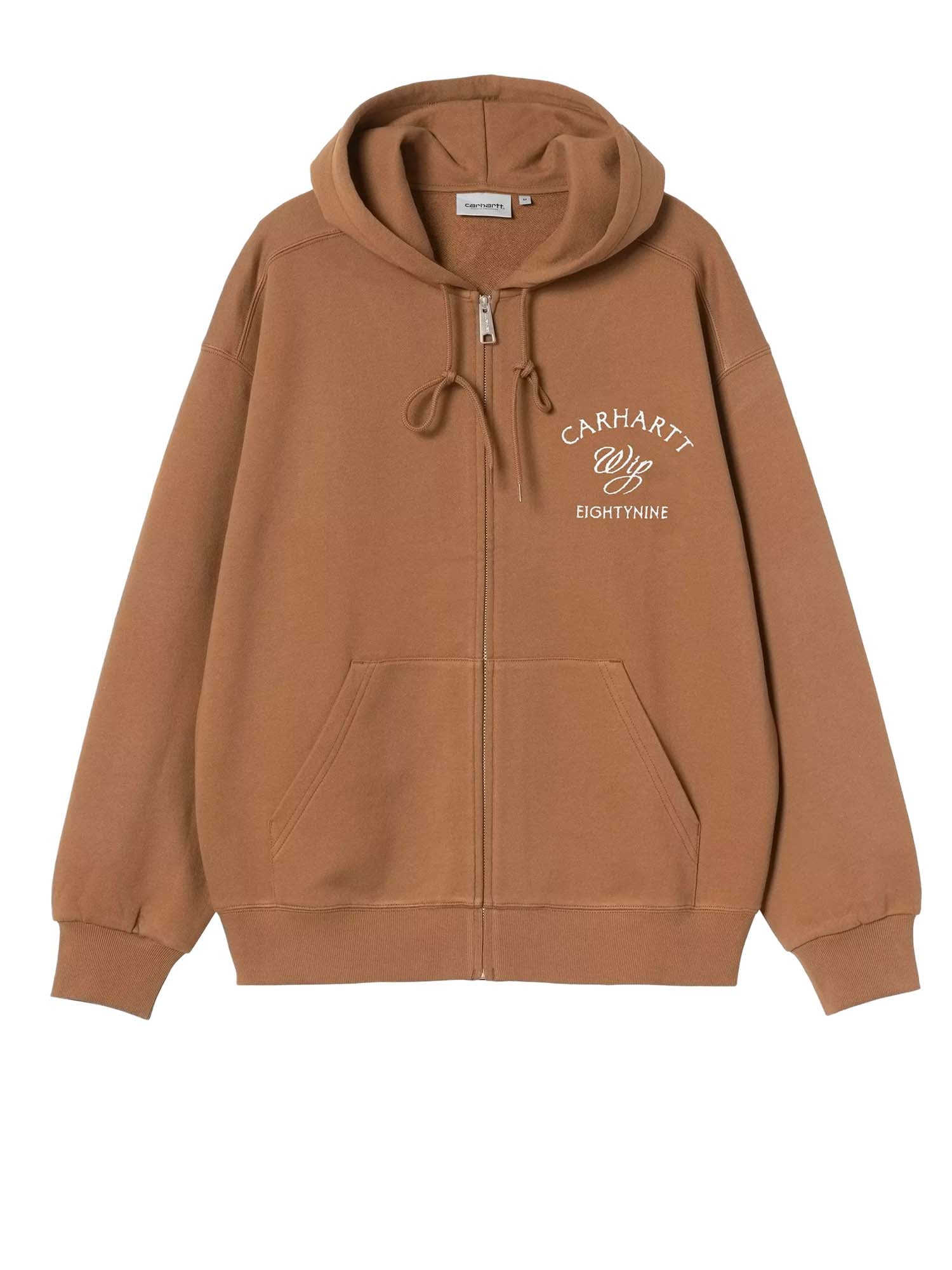 Carhartt Wip Hooded Eightynine Sweat Jacket Marrone