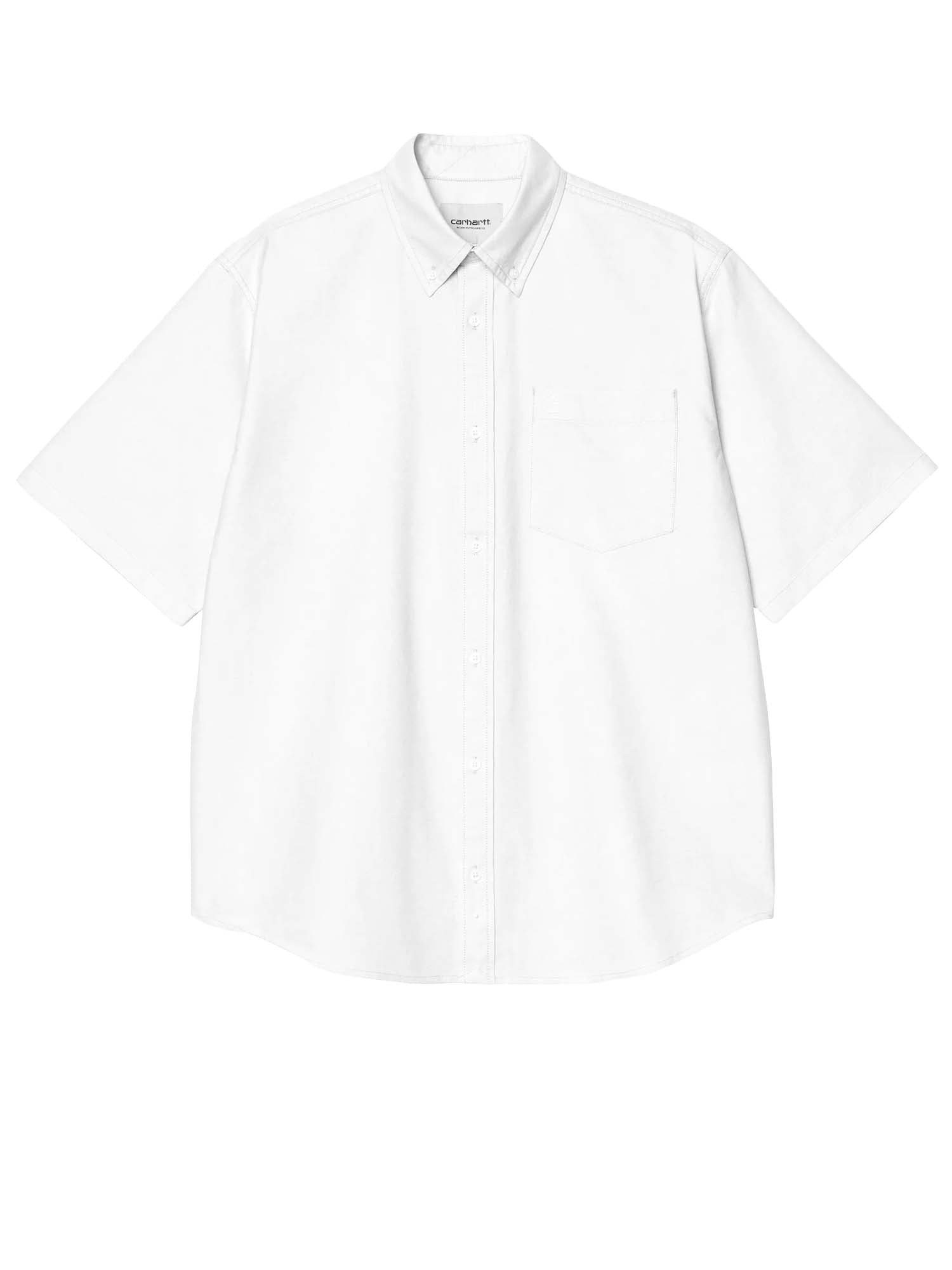 Carhartt Wip S/S Braxton Shirt Bianco