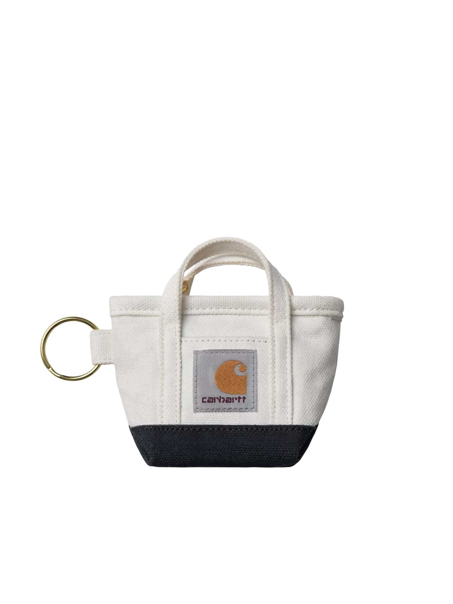 Carhartt Wip Mini Tote Bag Keychain Bianco