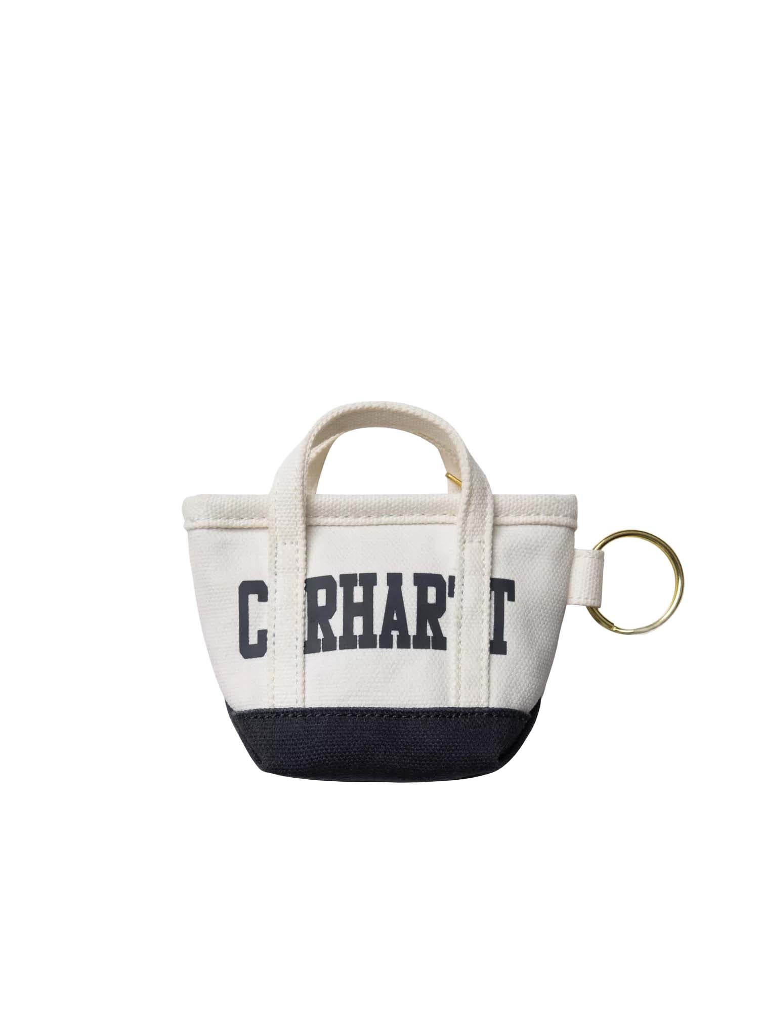 Carhartt Wip Mini Tote Bag Keychain Bianco