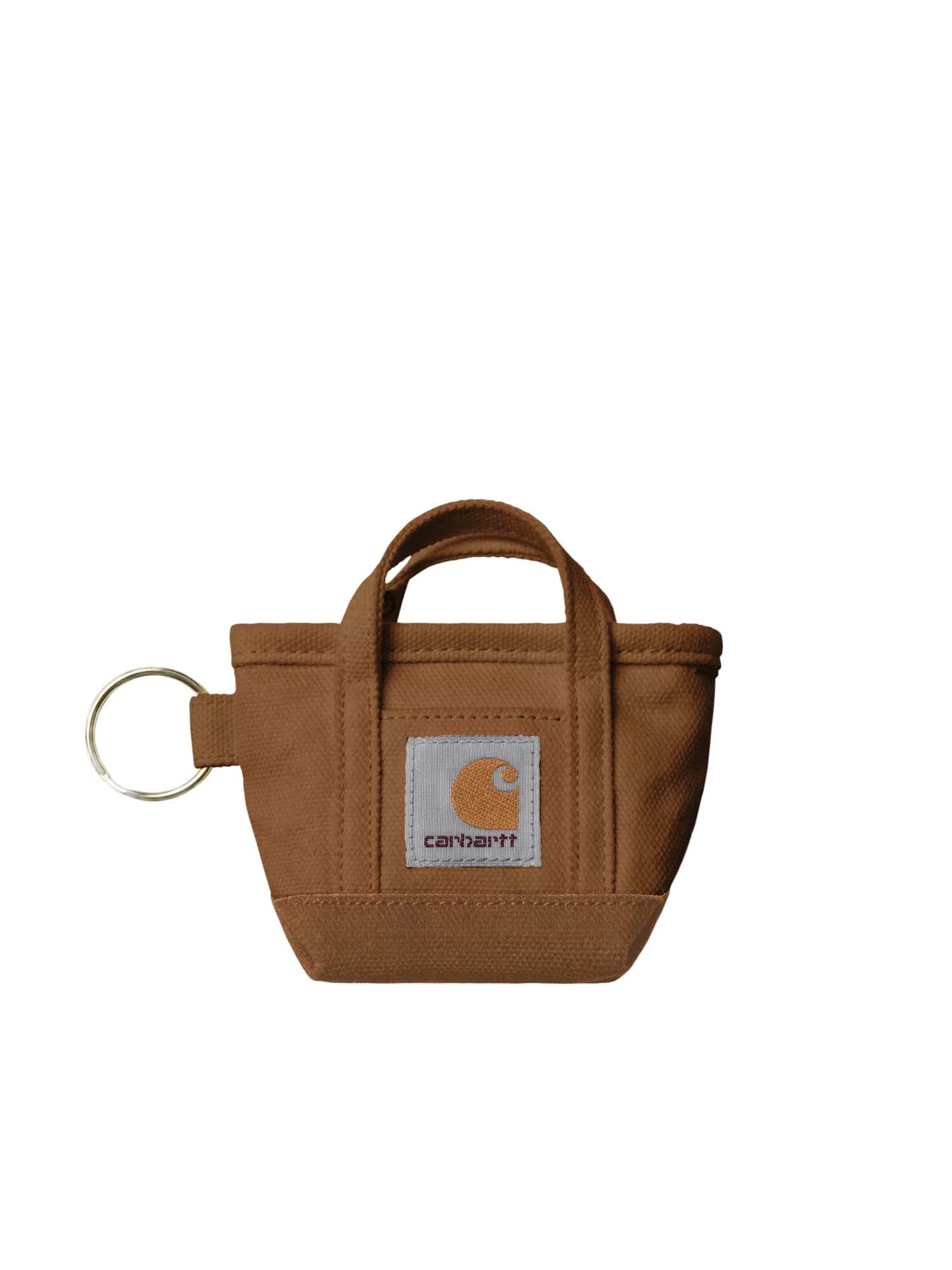 Carhartt Wip Mini Tote Bag Keychain Marrone