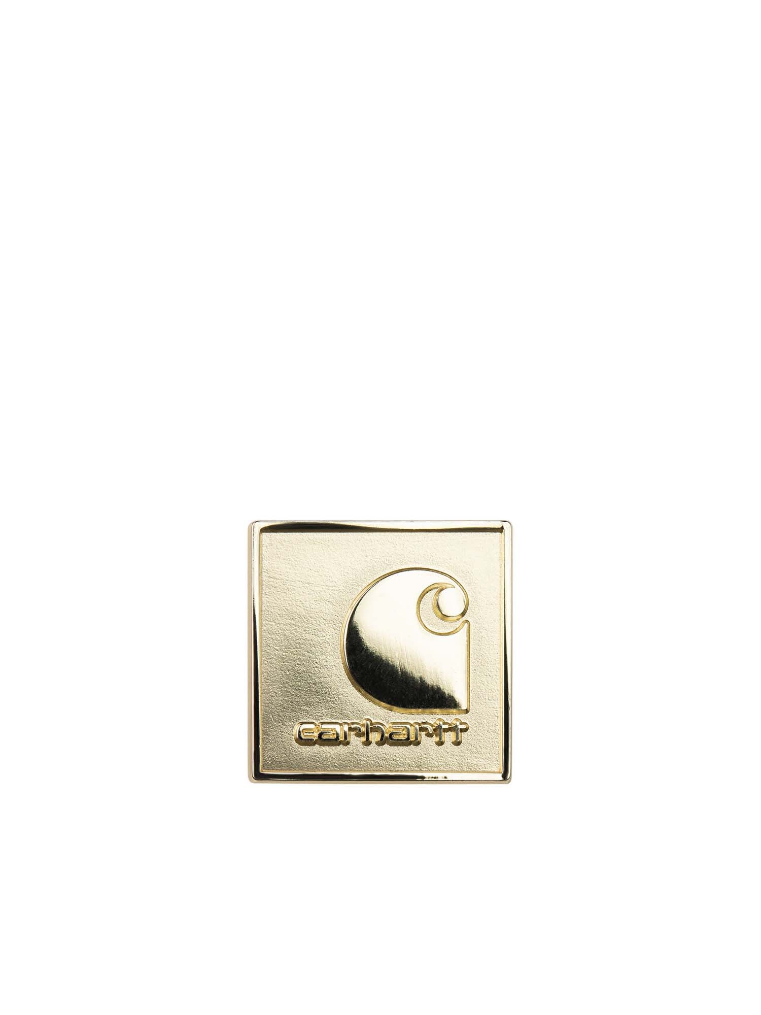 Carhartt Wip Square Label Pin Zinc Alloy Oro